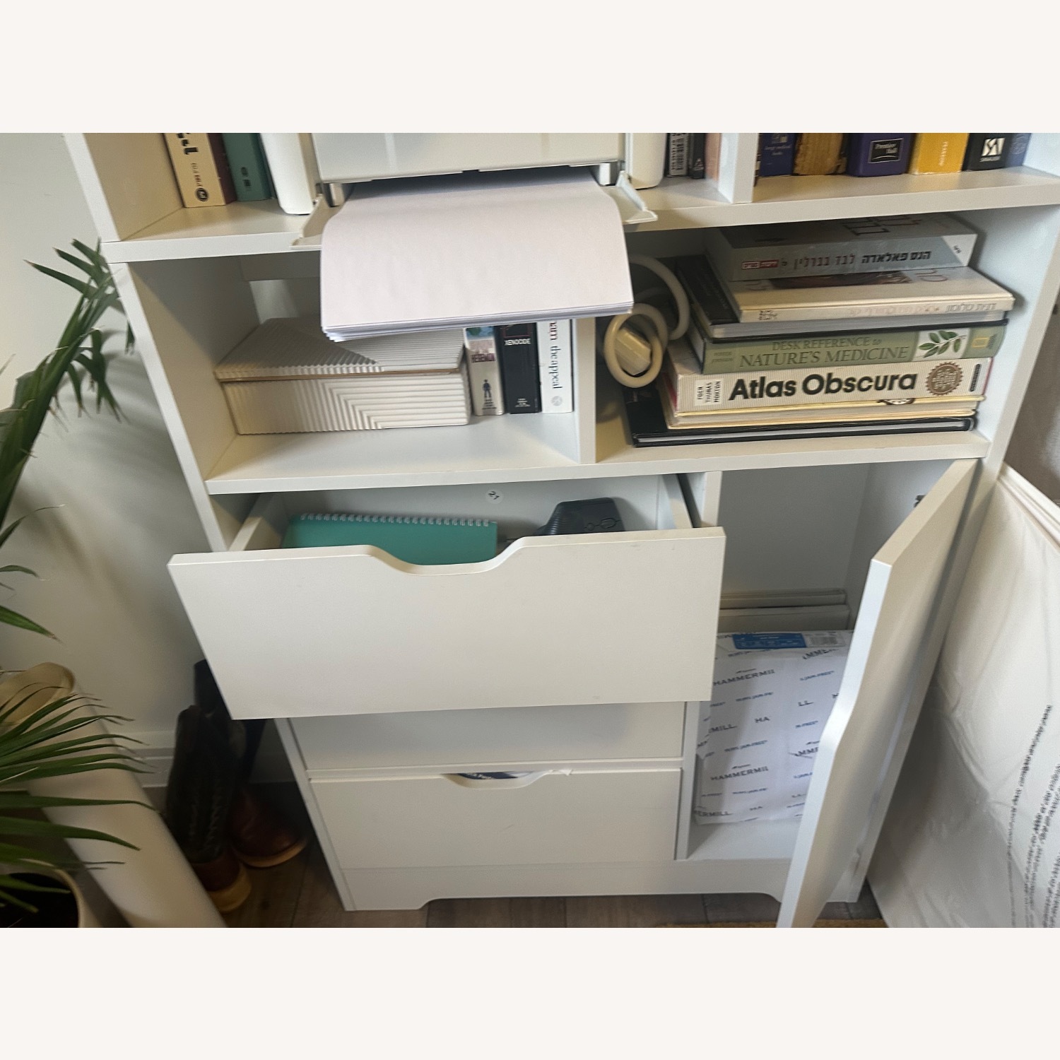 Swjov 3 Drawer White Bookcase - image-3