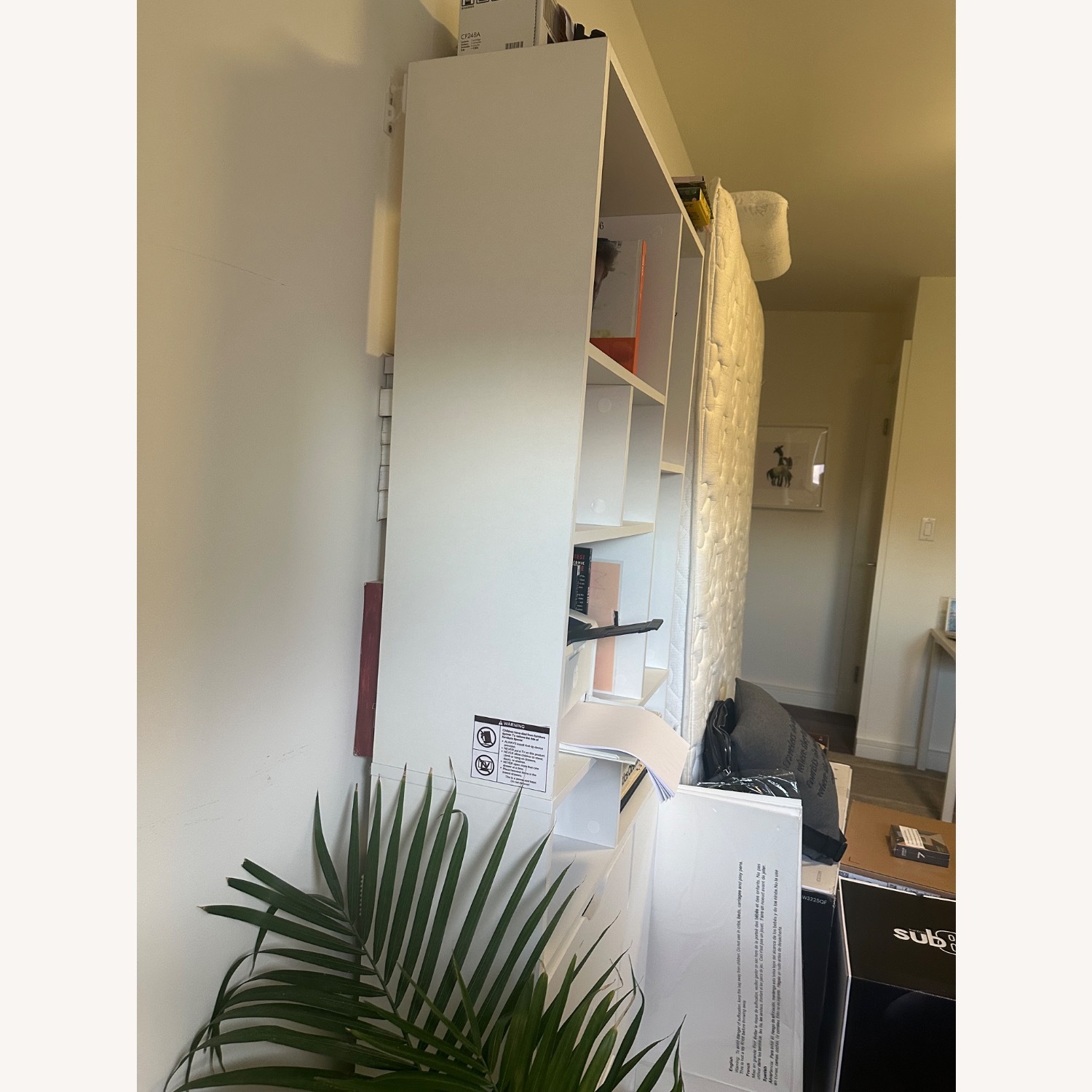 Swjov 3 Drawer White Bookcase - image-2