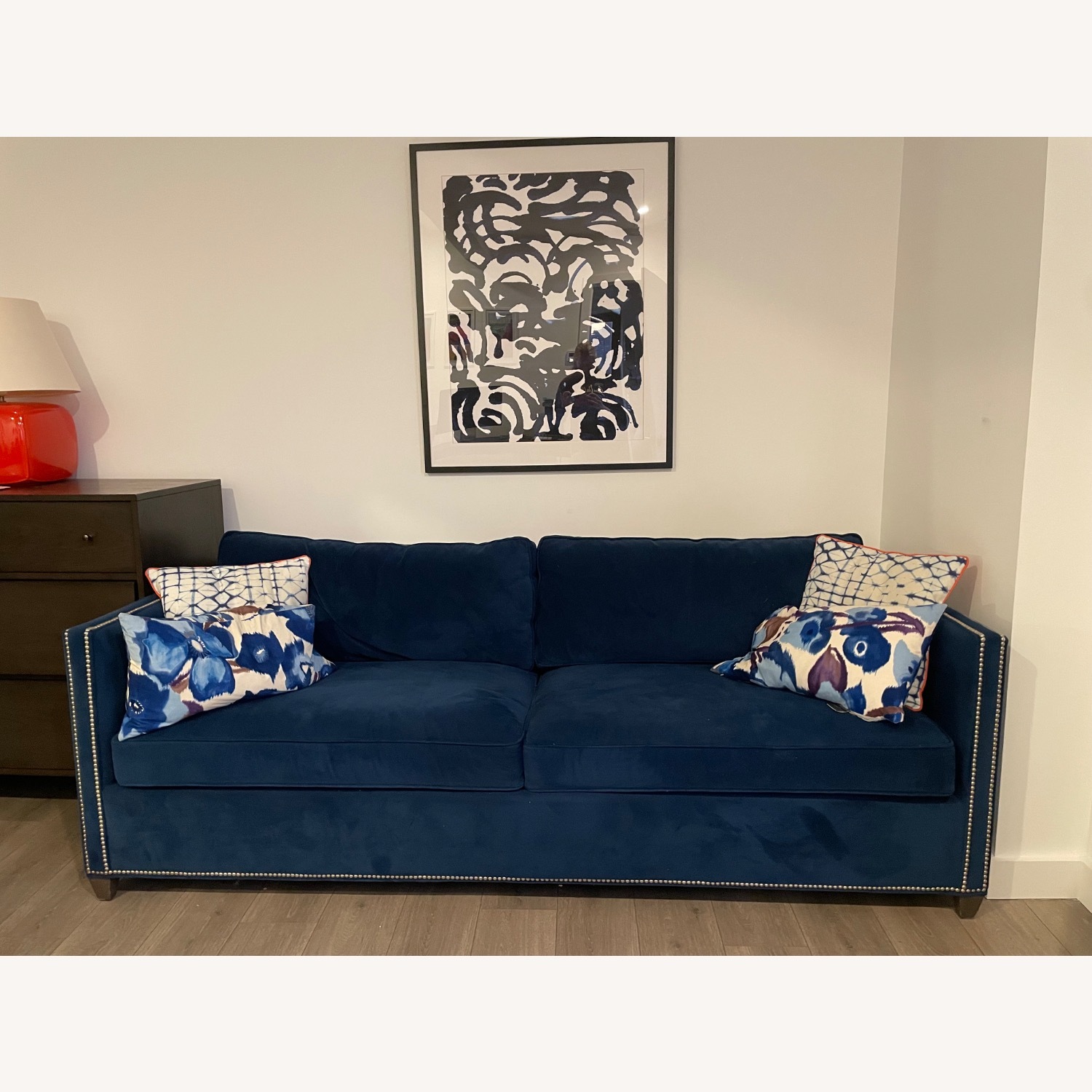 Crate & Barrel Dryden Queen Sleeper Sofa with Nailheads - image-1