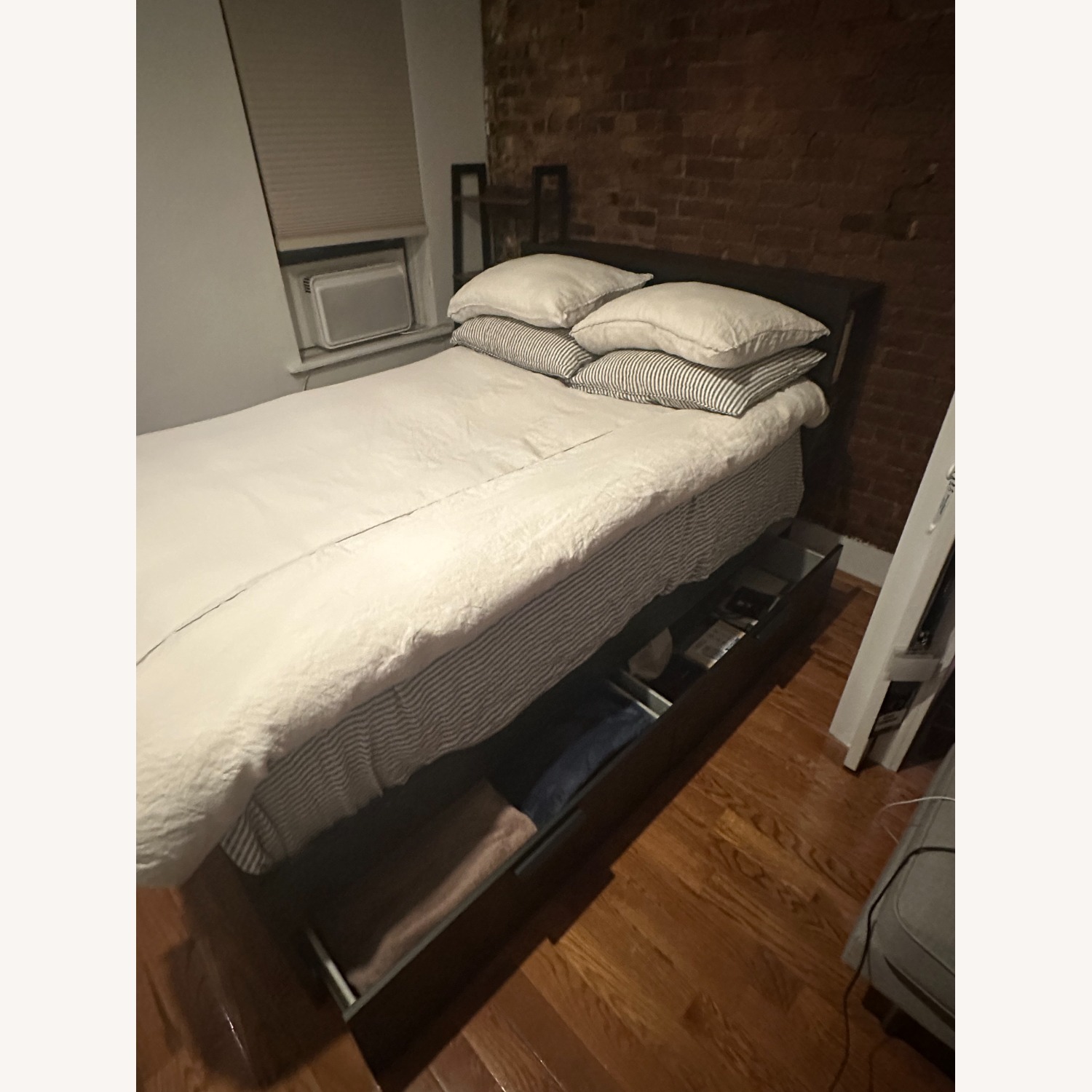 IKEA BRIMNES Storage Bed with Headboard - image-4