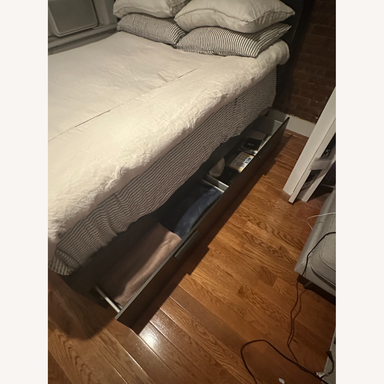 IKEA BRIMNES Storage Bed with Headboard - image-2