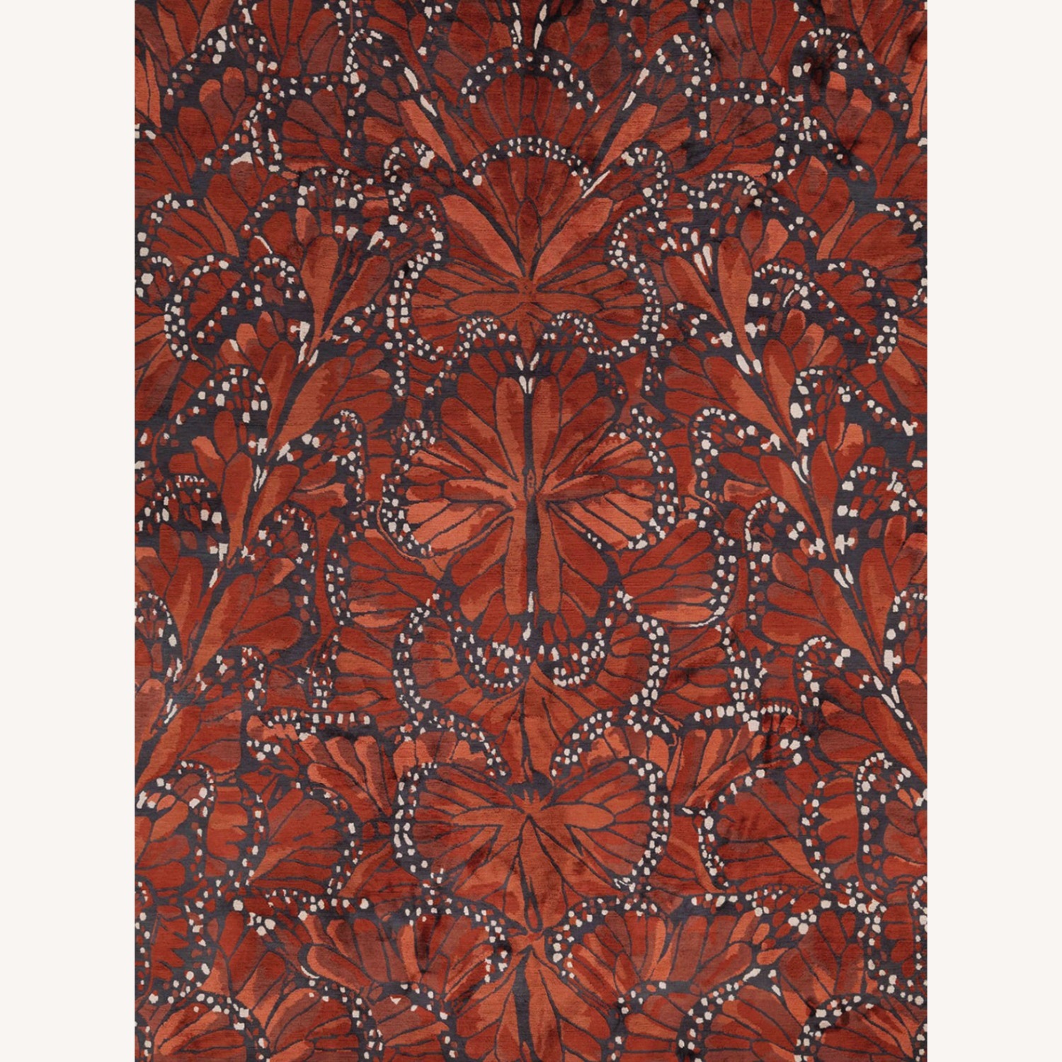 Alexander McQueen Monarch Fire Silk Rug - image-2