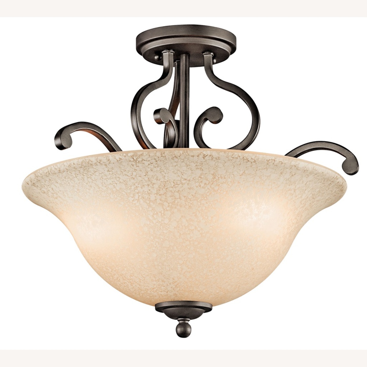 (35) Kichler 18" 3 Light Semi Flush Tint Glass - image-7