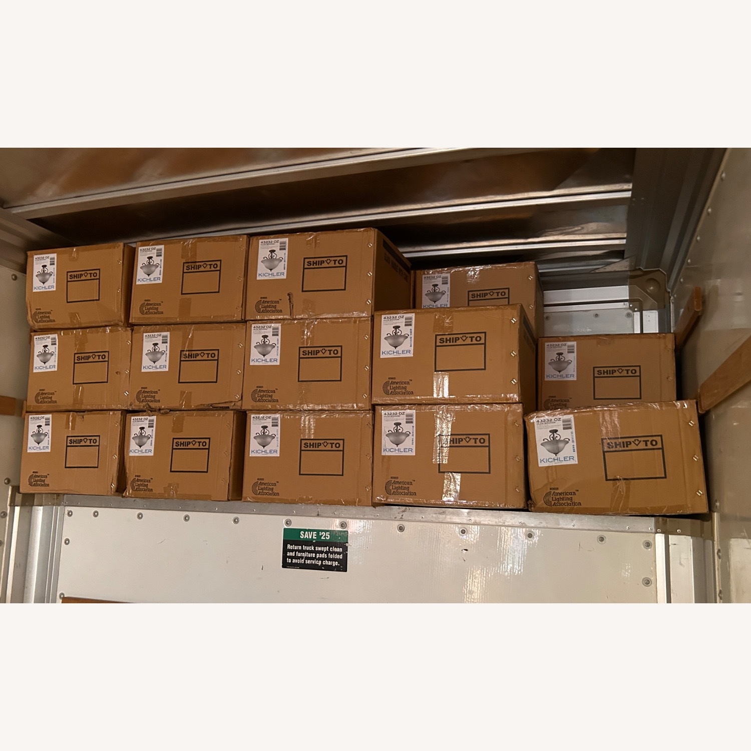 (35) Kichler 18" 3 Light Semi Flush Tint Glass - image-4