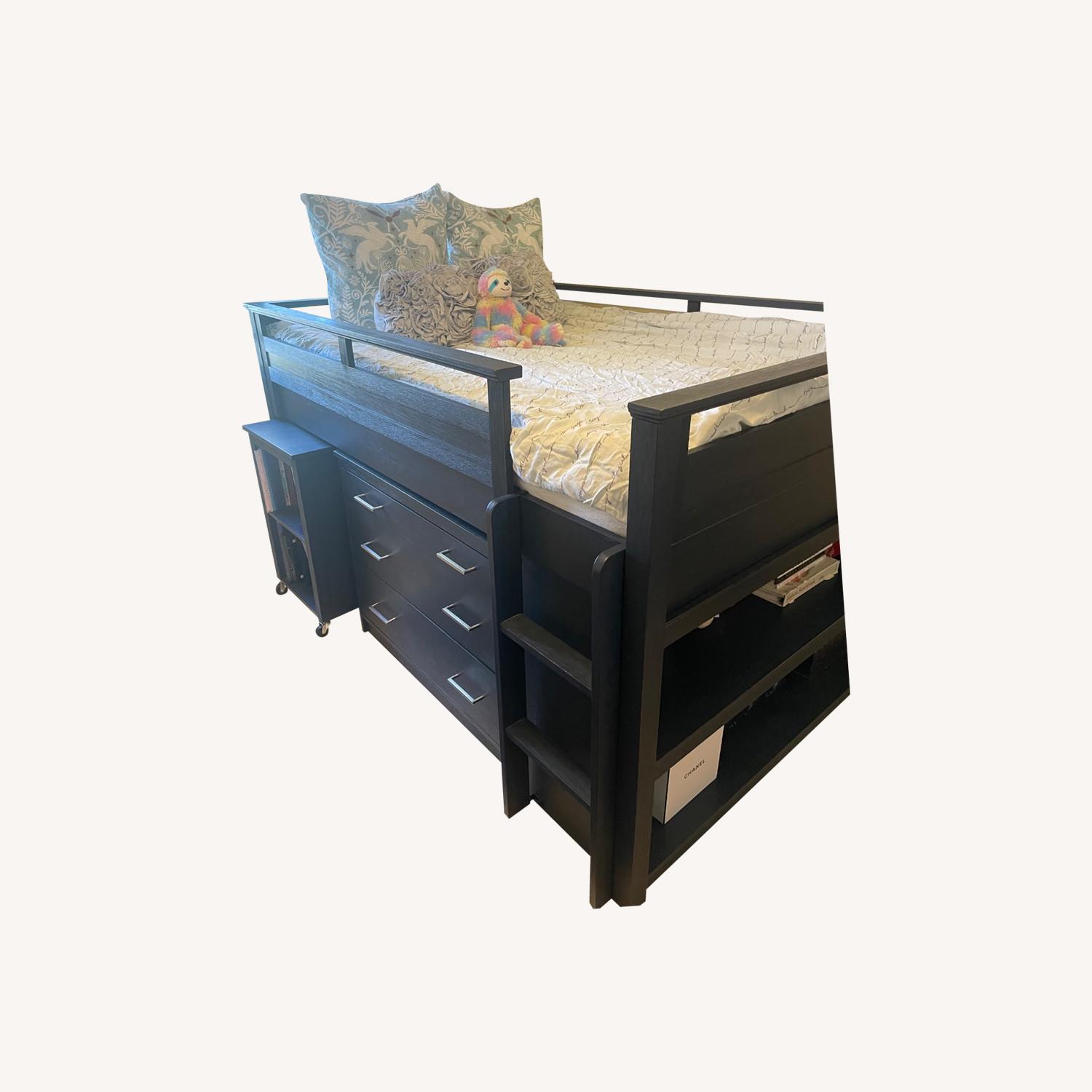 Pottery Barn Teen Low Loft Bed Set - image-0