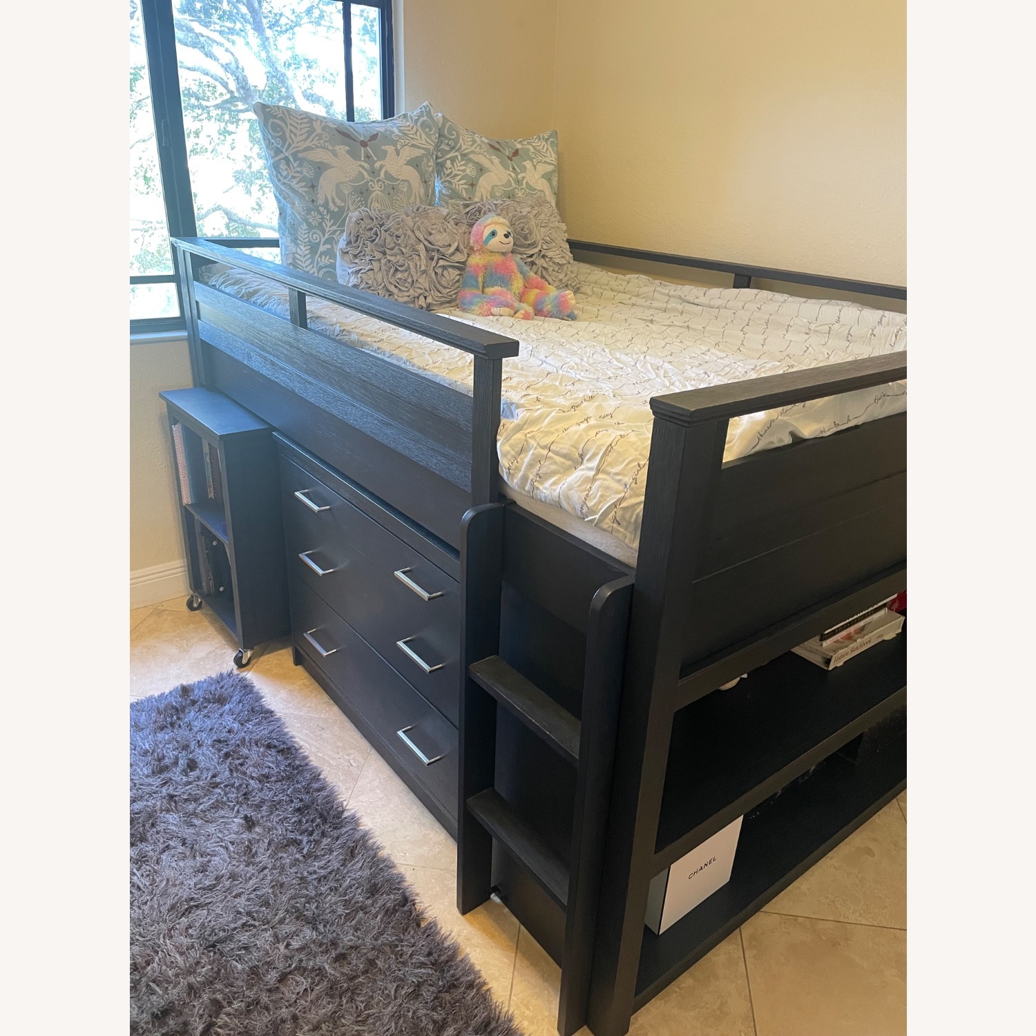 Pottery Barn Teen Low Loft Bed Set - image-1