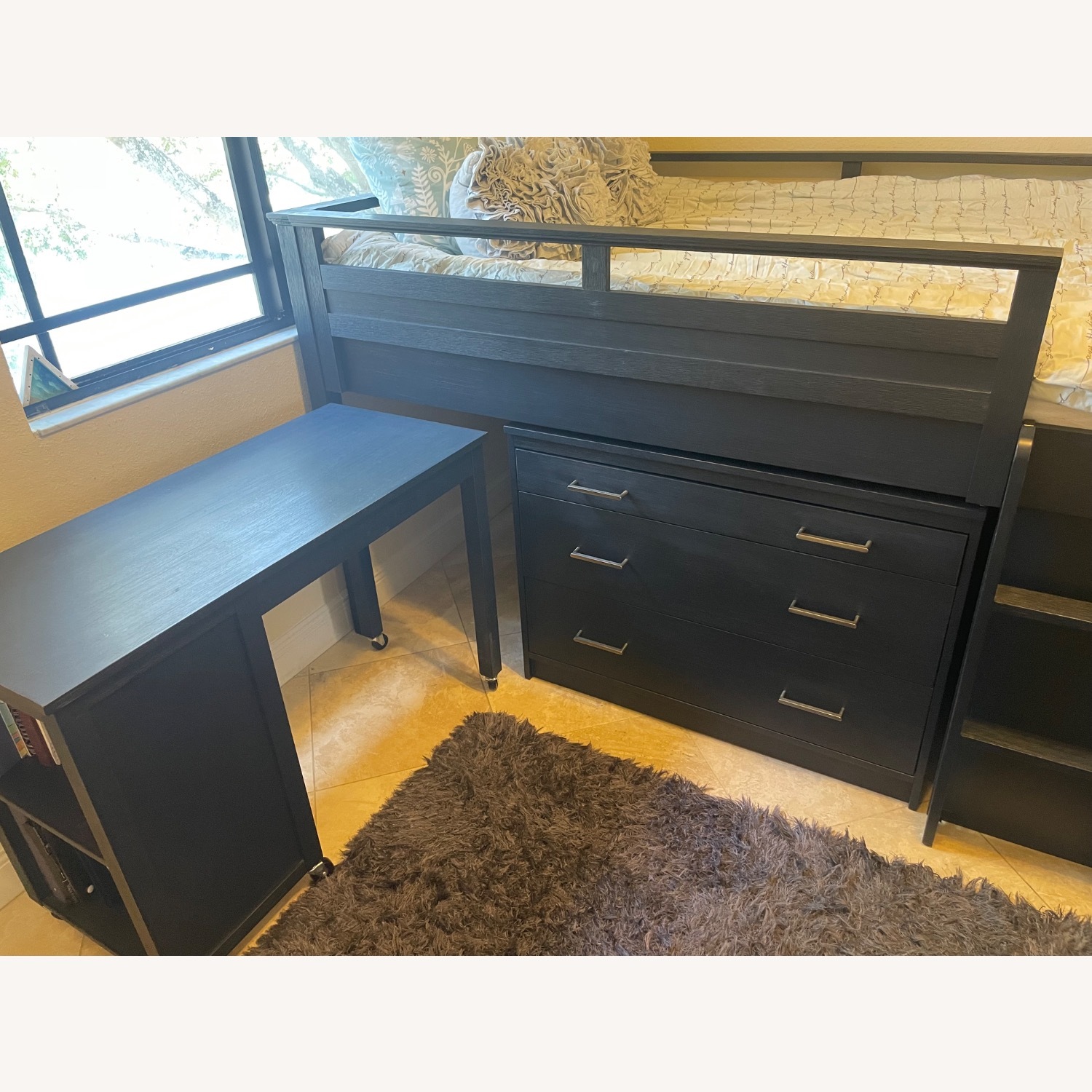 Pottery Barn Teen Low Loft Bed Set - image-6