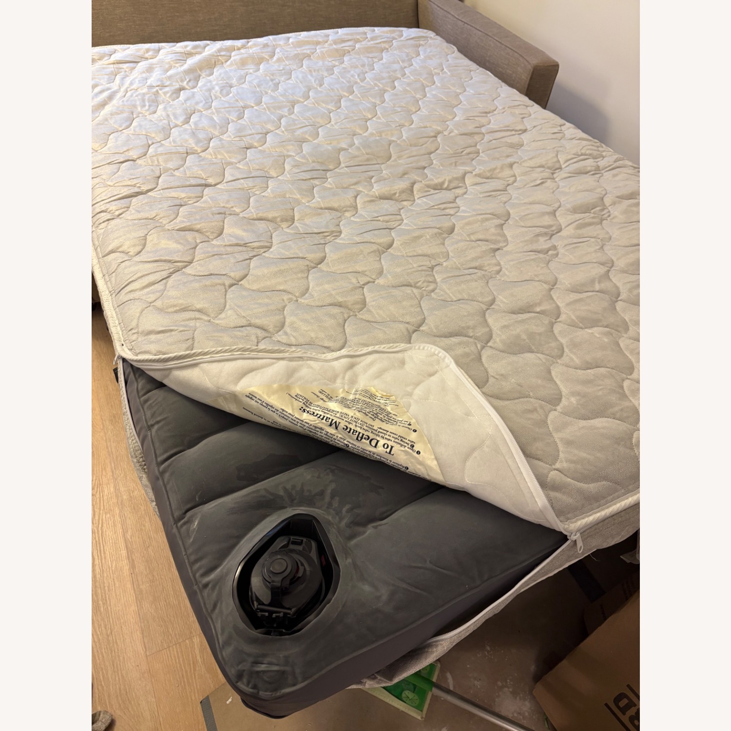 Crate & Barrel Upholstered Convertible Sofa - image-4