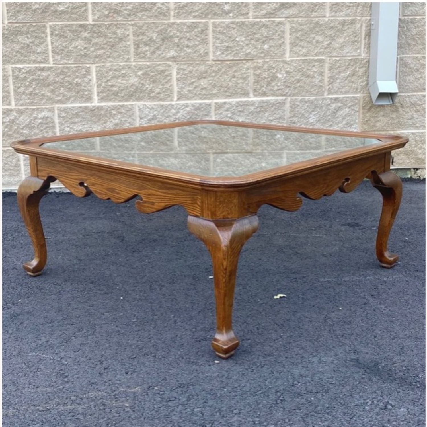 Ethan Allen Oak Coffee Table - image-1