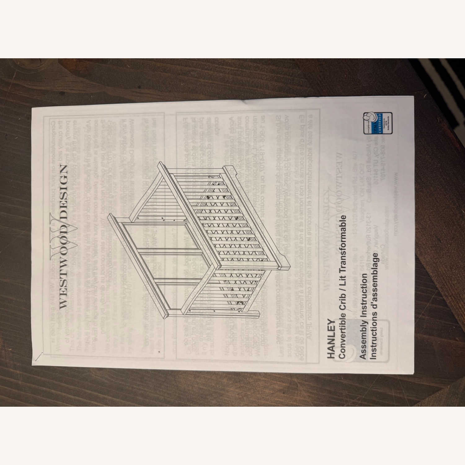 Westwood Design Hanley Crib in Cloud Grey - image-4
