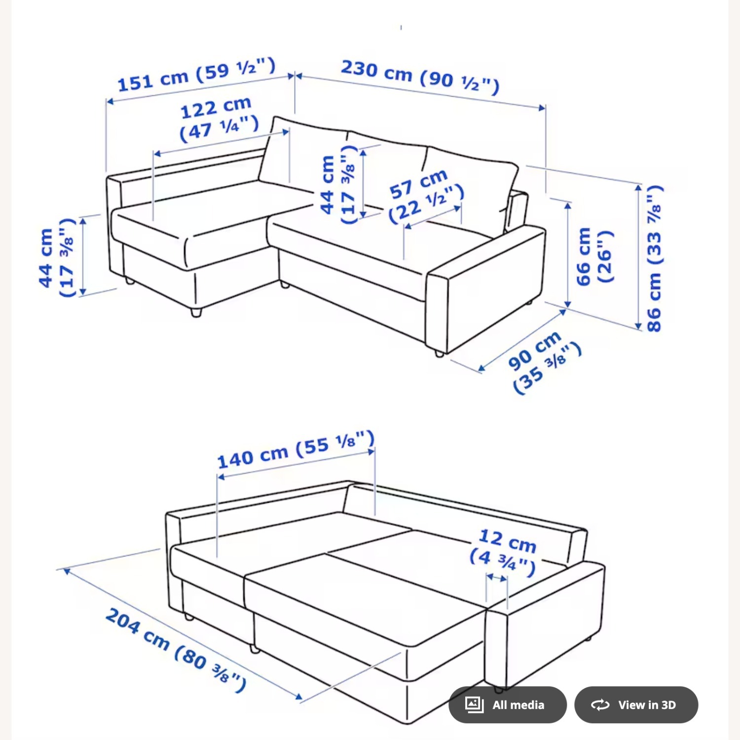 IKEA FRIHETEN Sleeper Sectional - image-4