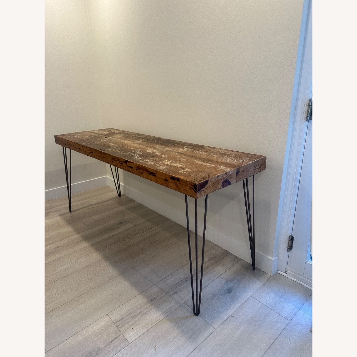 Reclaimed Wood Desk W Hairpin Legs - image-2