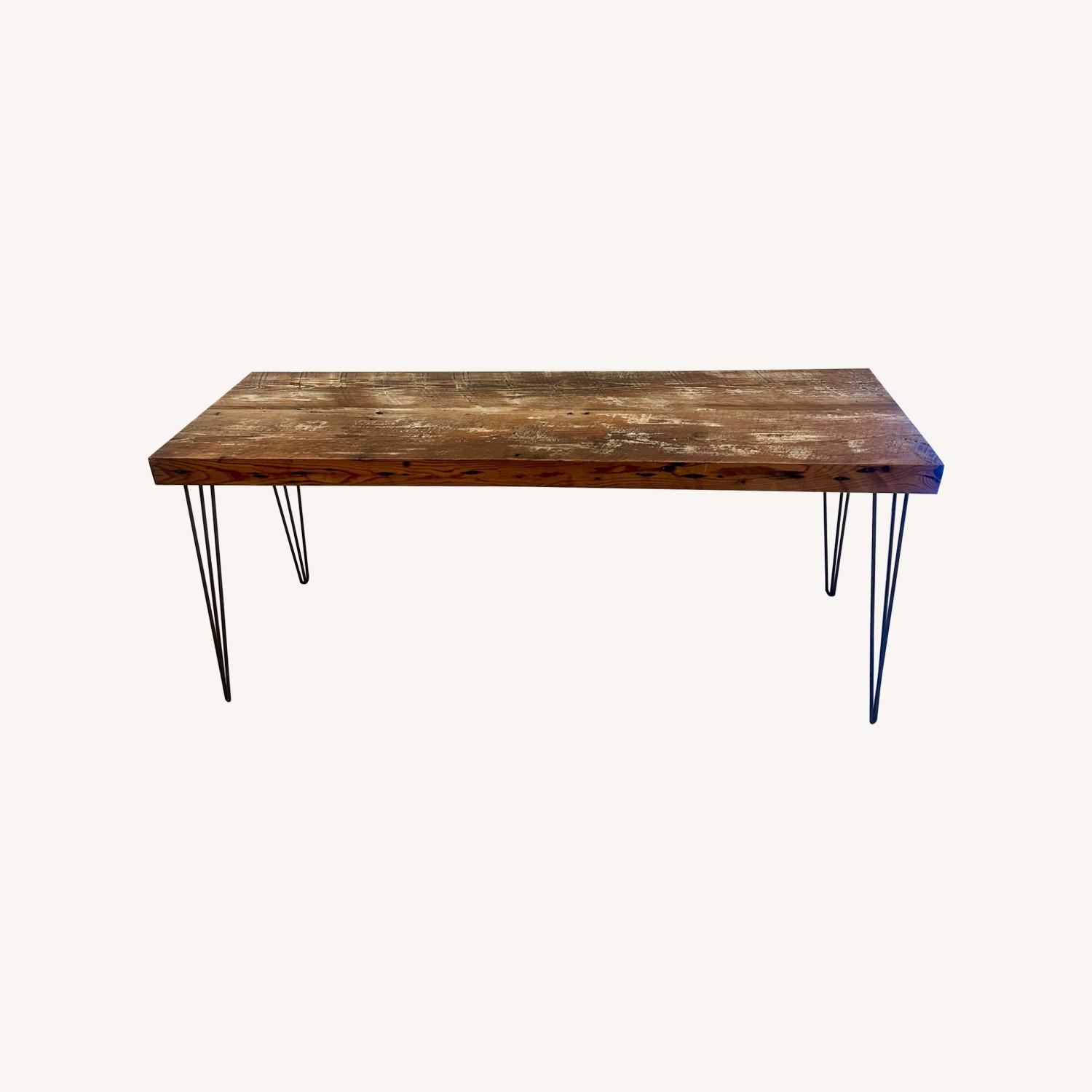 Reclaimed Wood Desk W Hairpin Legs - image-0