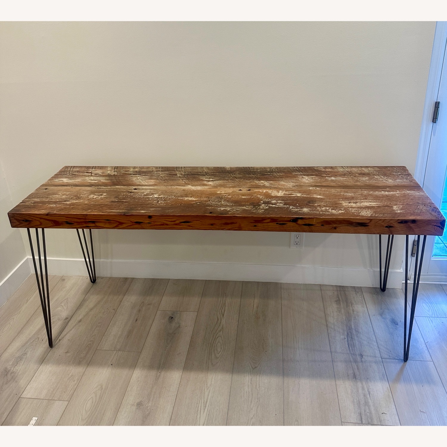 Reclaimed Wood Desk W Hairpin Legs - image-3