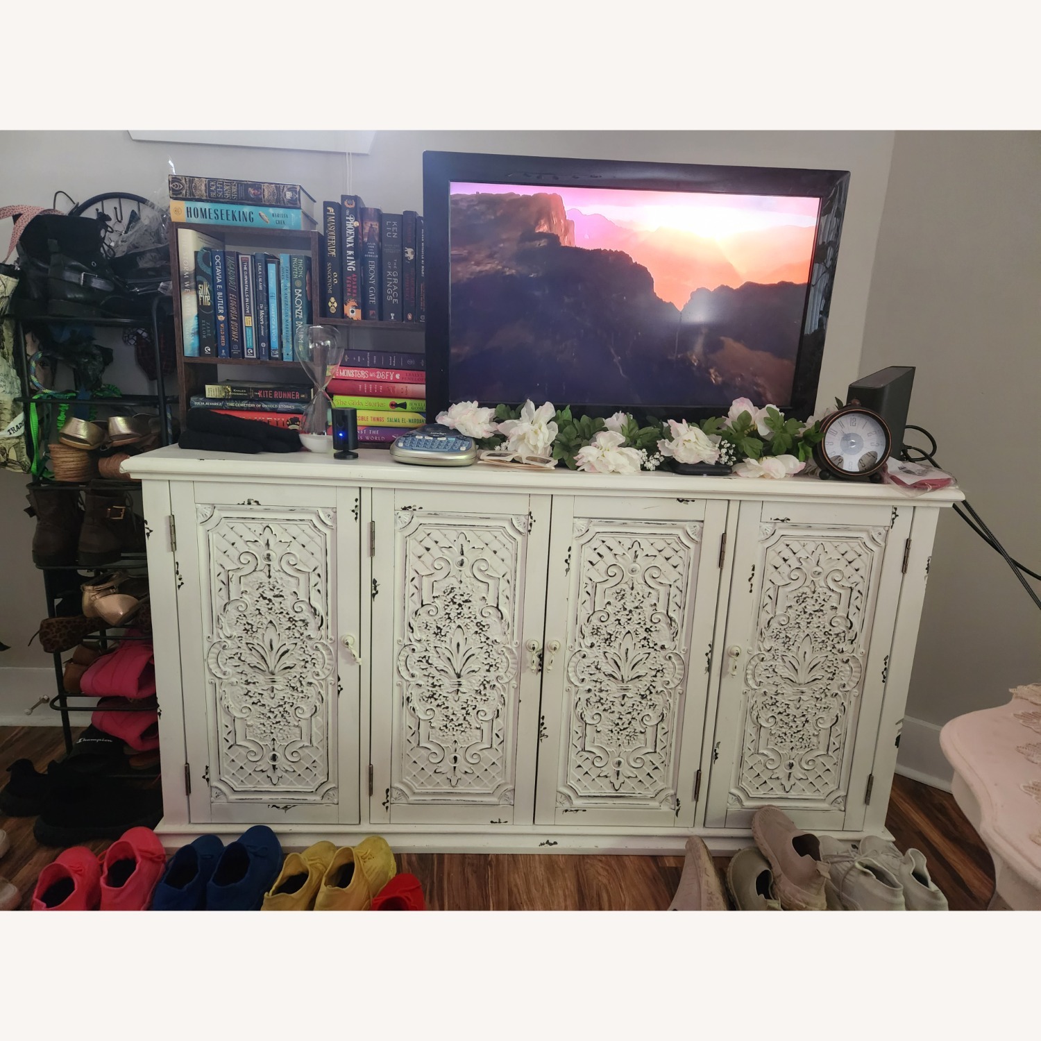 White Ornate Sideboard With Storage - image-3
