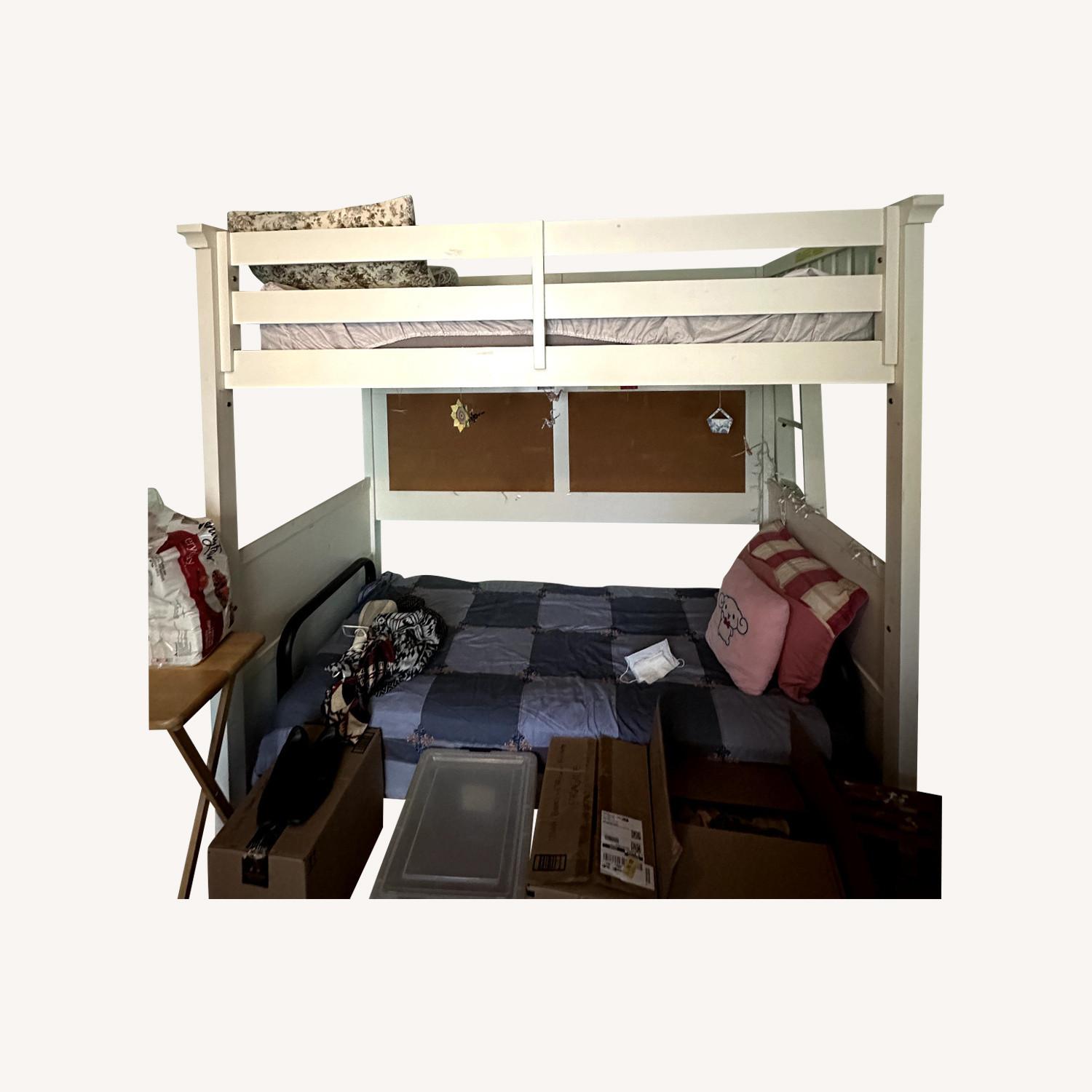 Wooden Loft Bed with Corkboard - image-0