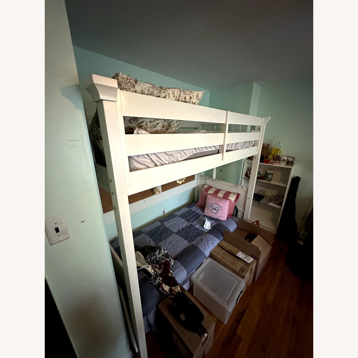 Wooden Loft Bed with Corkboard - image-3