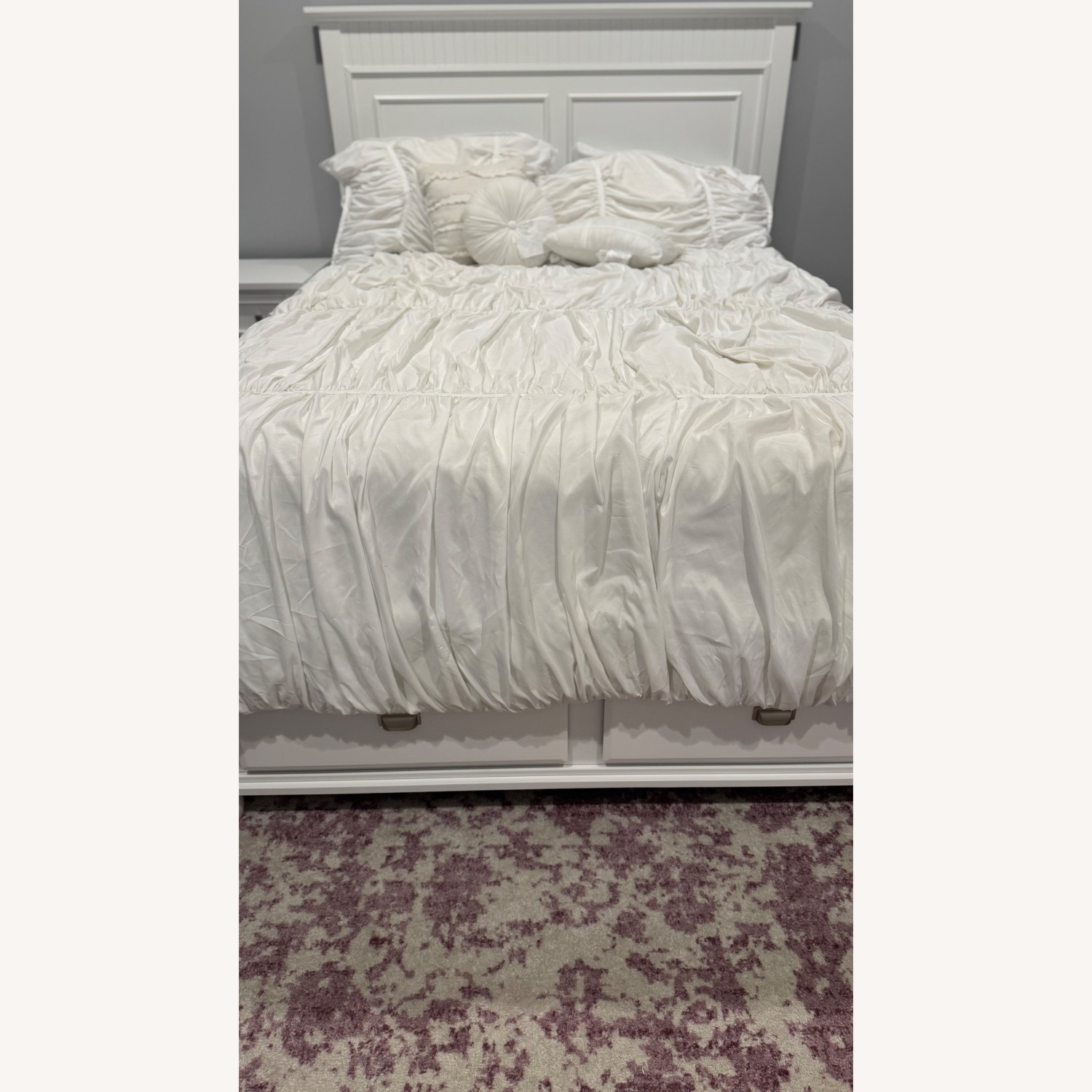 Spencer Queen White Storage Platform Bed - image-1