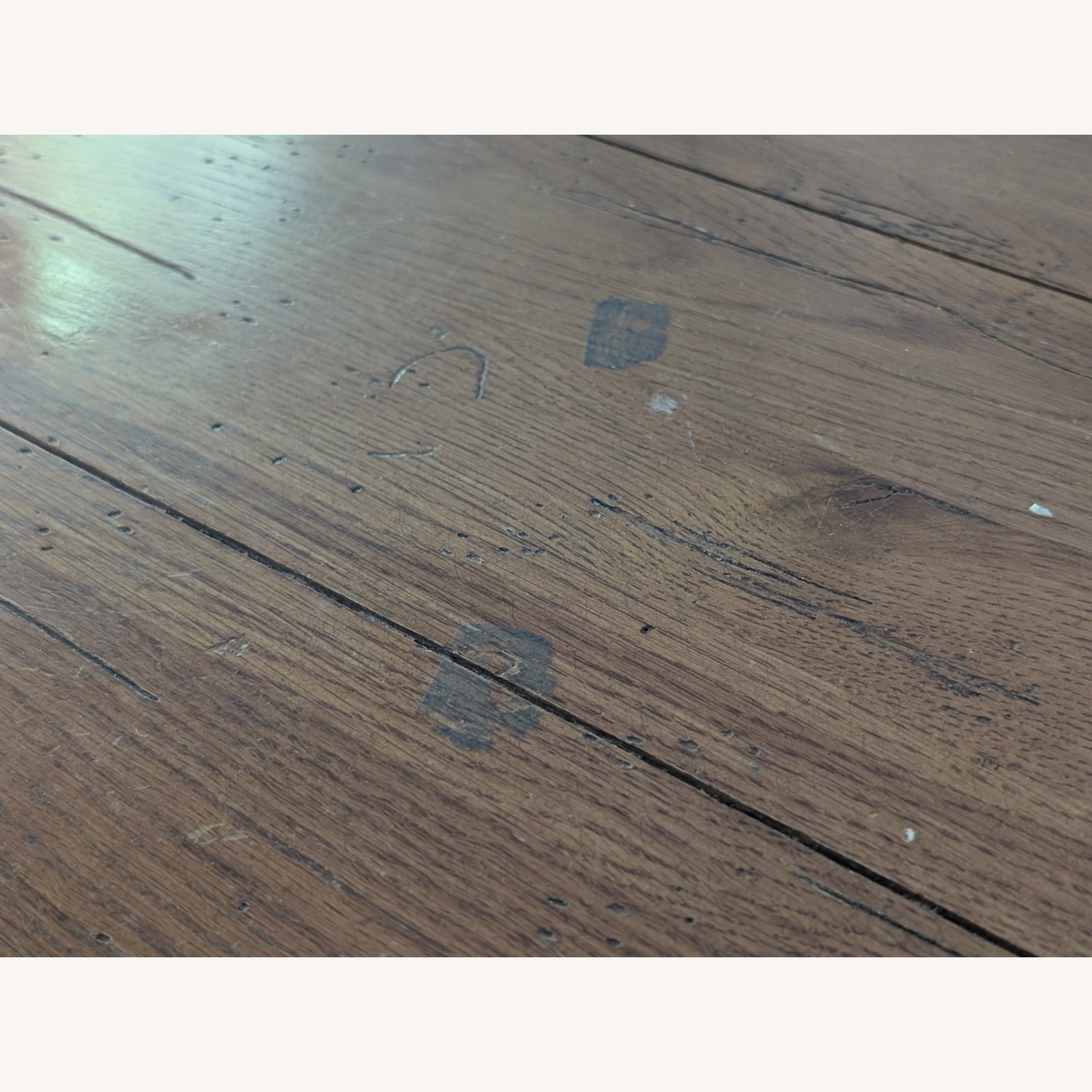 Solid Wood Distressed Dining Table - image-9