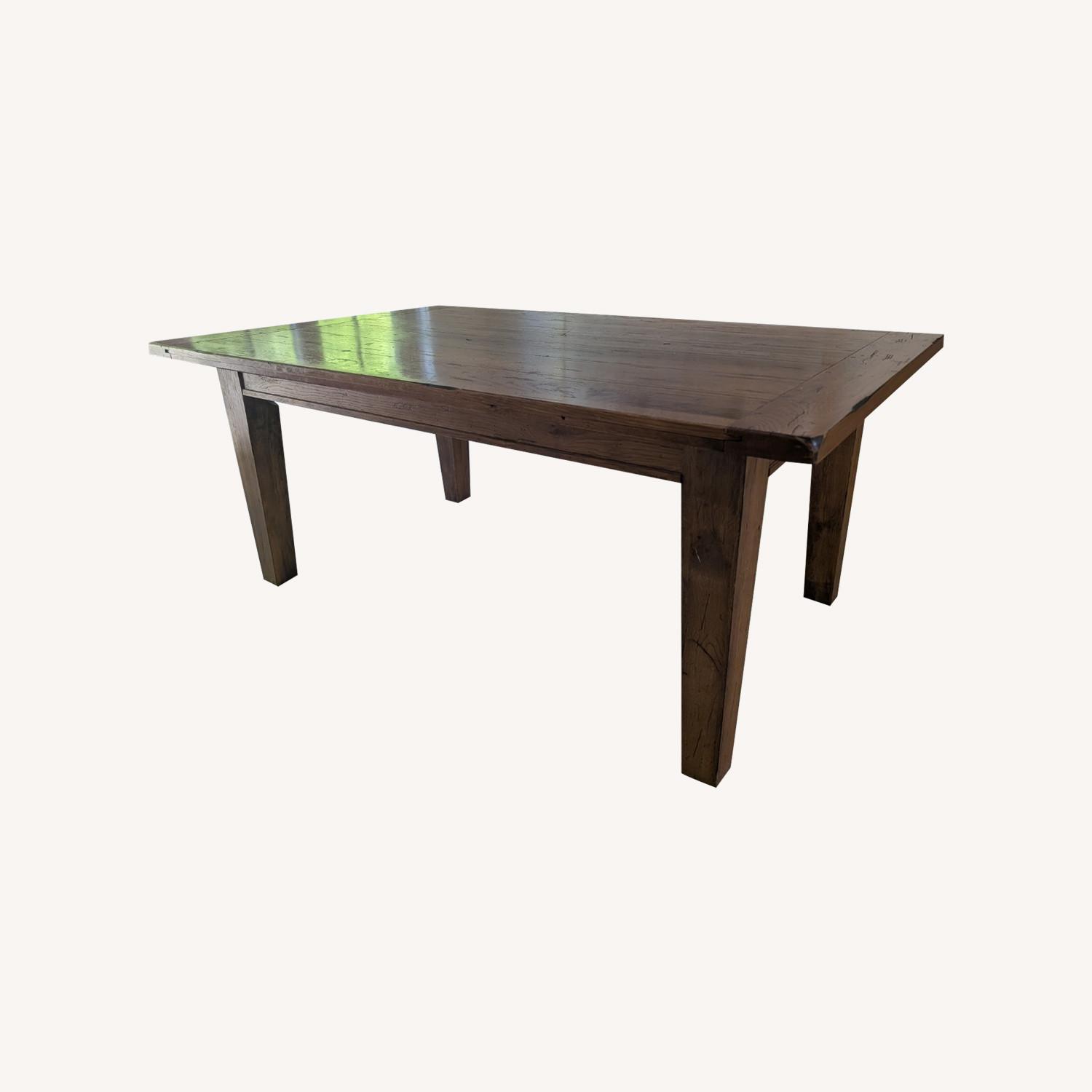 Solid Wood Distressed Dining Table - image-0