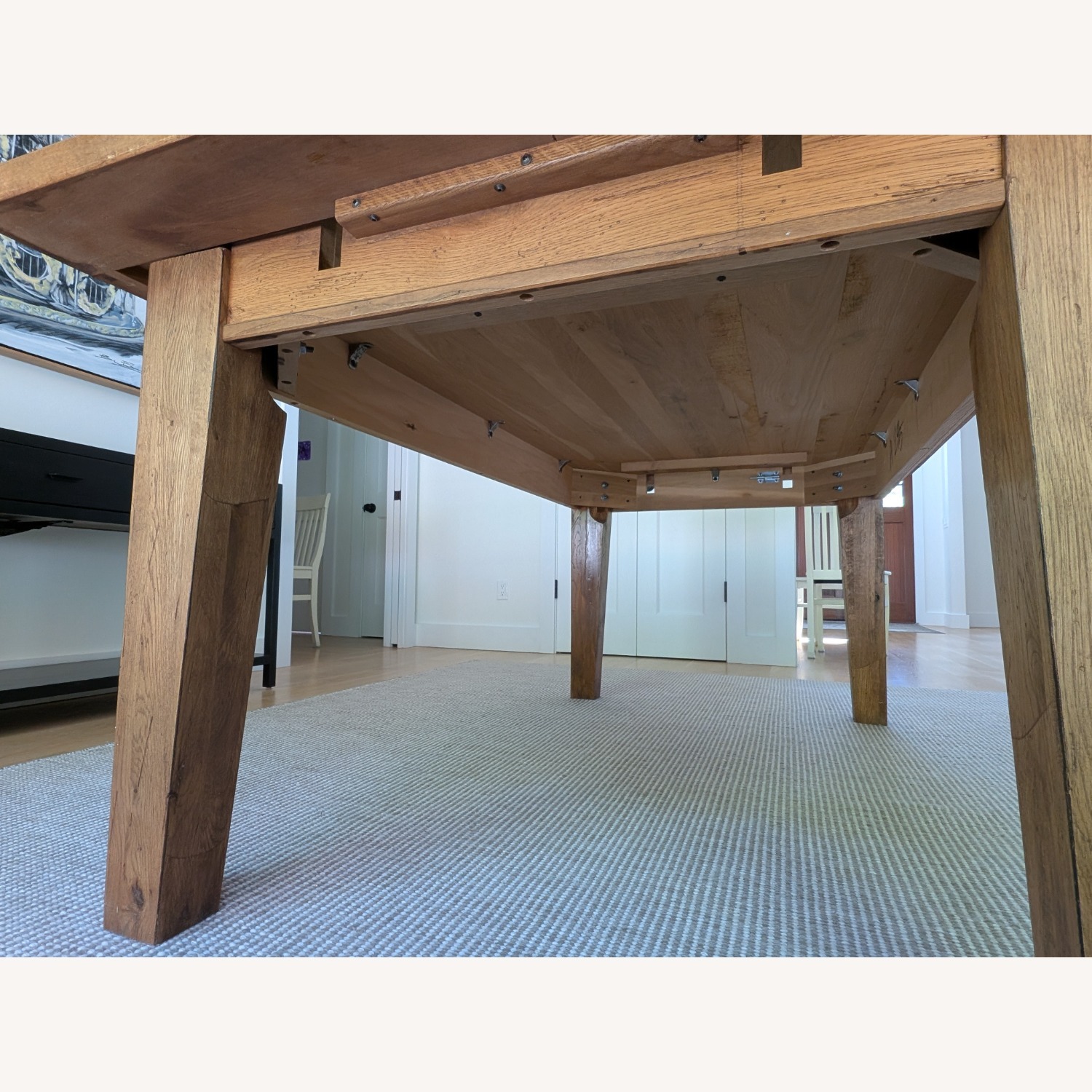 Solid Wood Distressed Dining Table - image-3