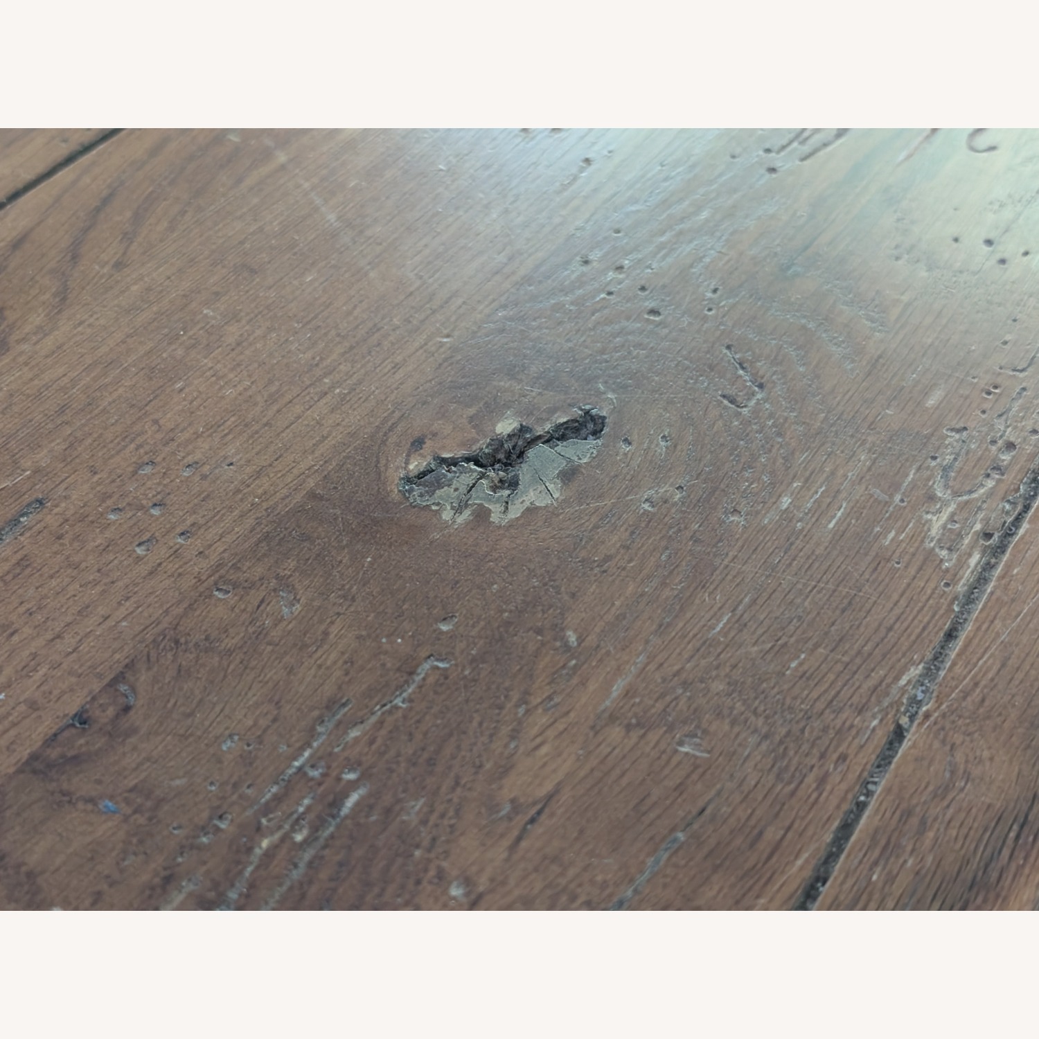 Solid Wood Distressed Dining Table - image-5