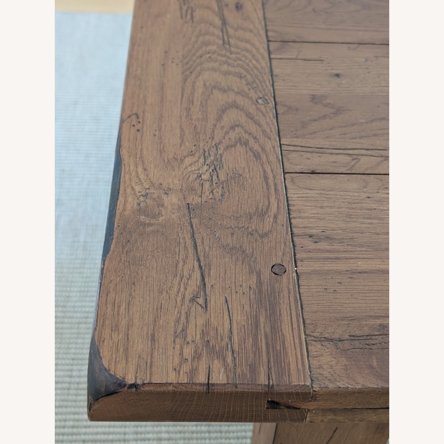 Solid Wood Distressed Dining Table - image-7