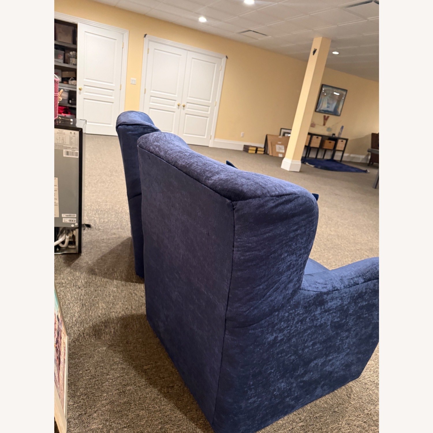Set of 2 Blue Arm Chairs - image-3