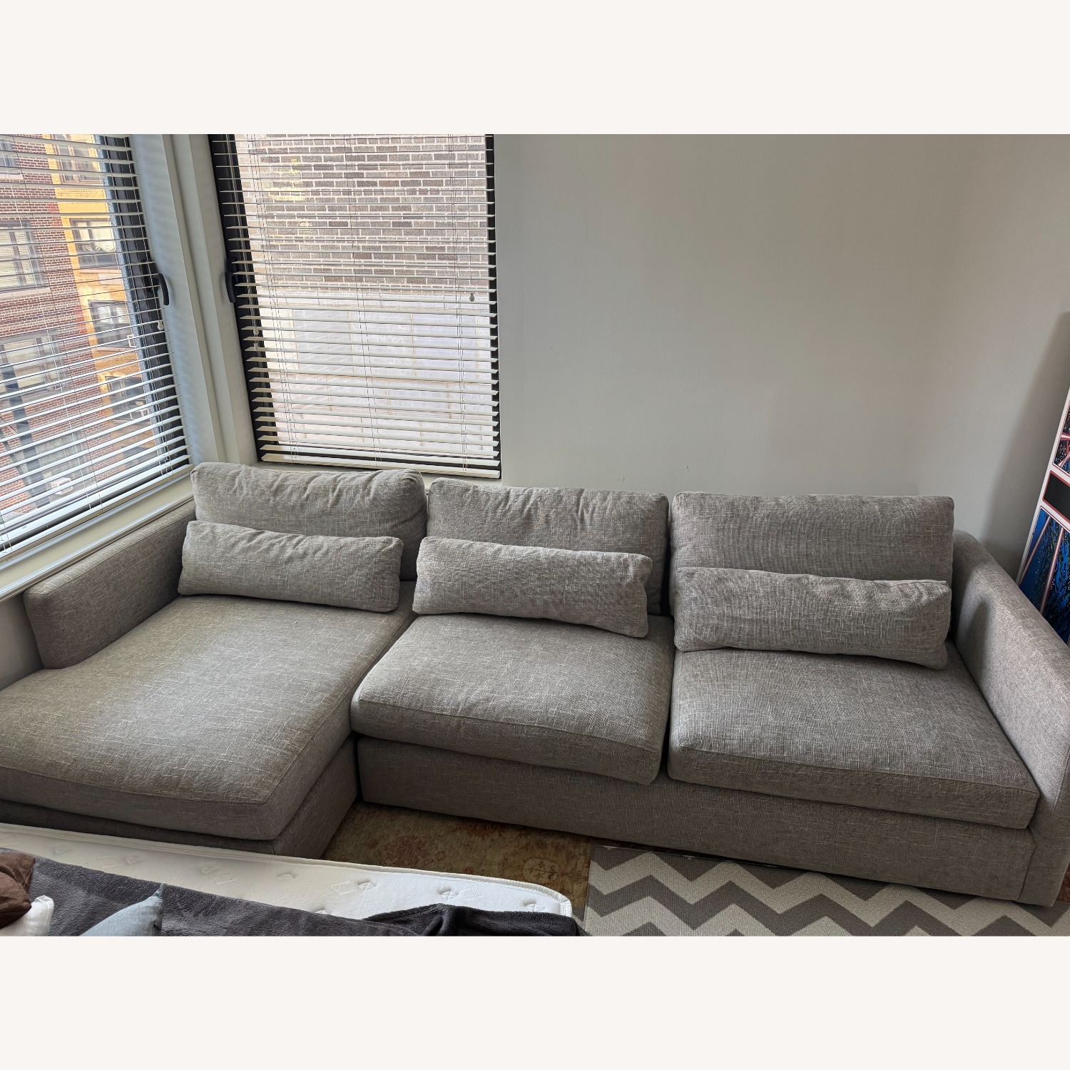 Bloomingdales Gray 2 Piece Sectional with Chaise - image-1