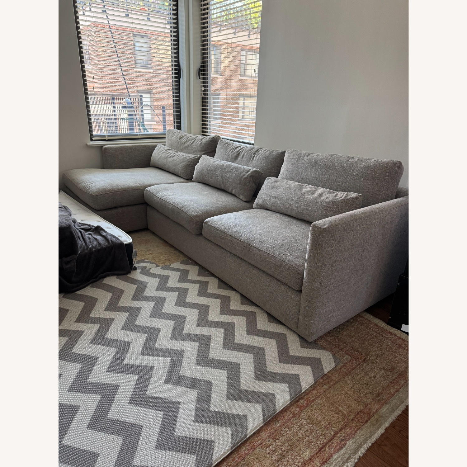 Bloomingdales Gray 2 Piece Sectional with Chaise - image-3