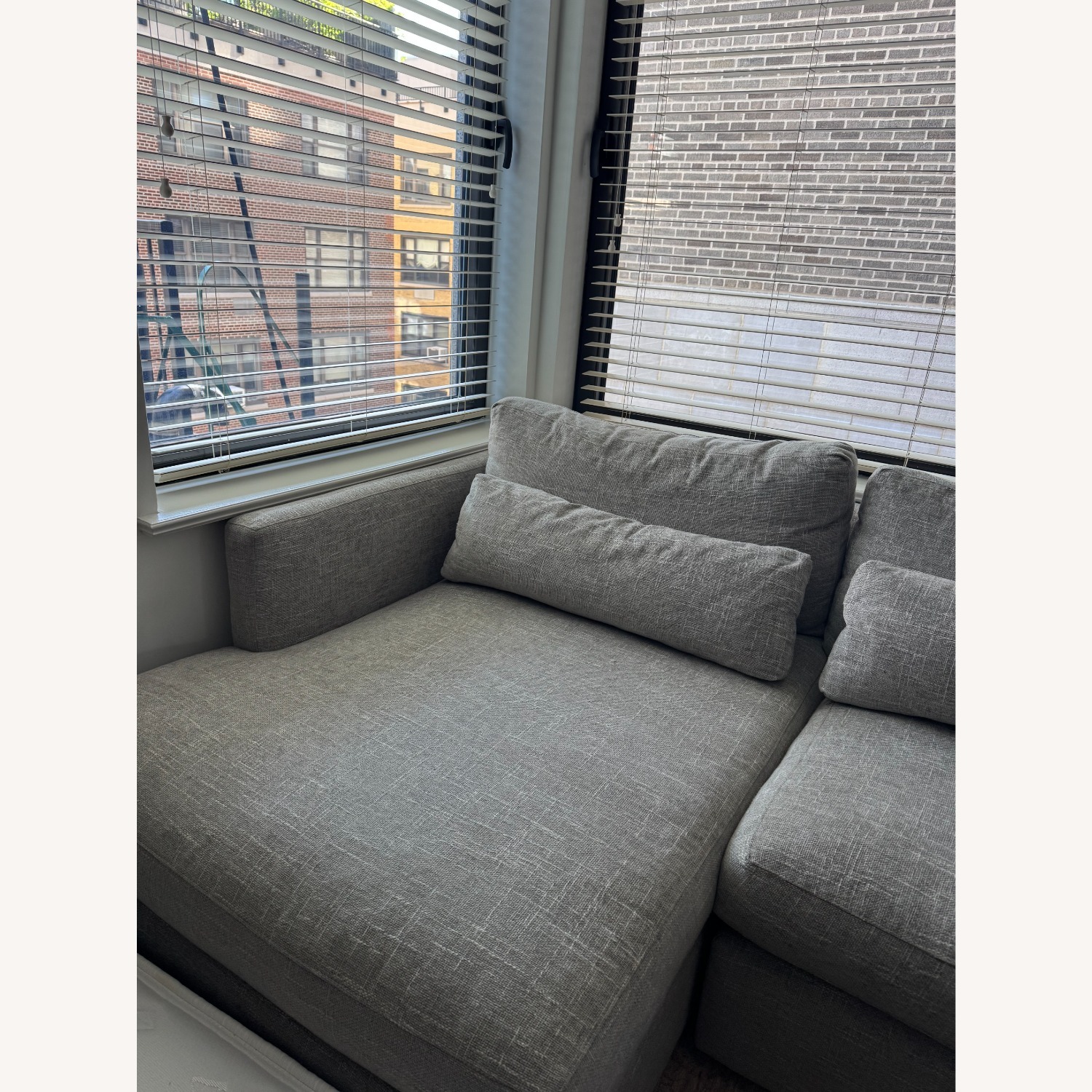 Bloomingdales Gray 2 Piece Sectional with Chaise - image-5