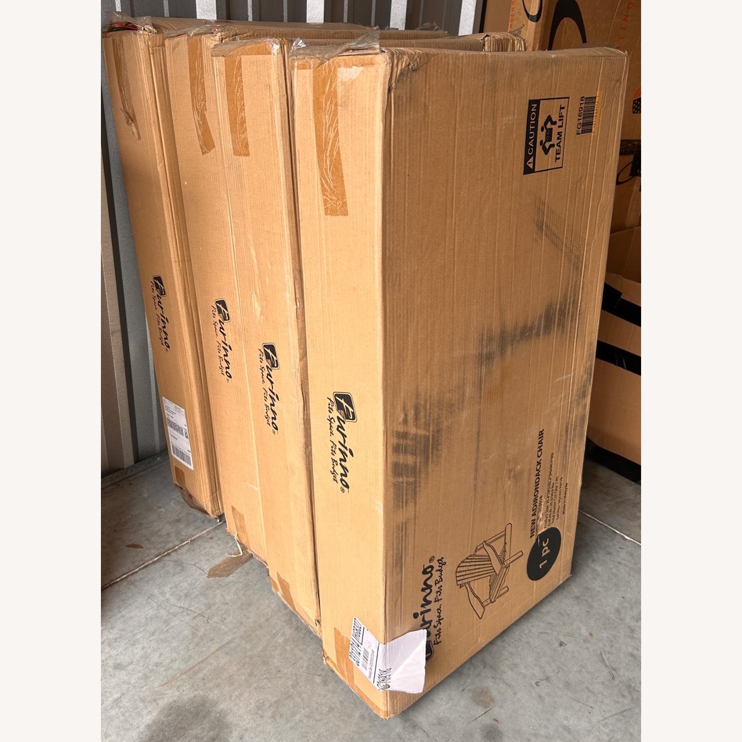 (4) Furinno Hardwood Patiio Adirondack Chairs - image-4