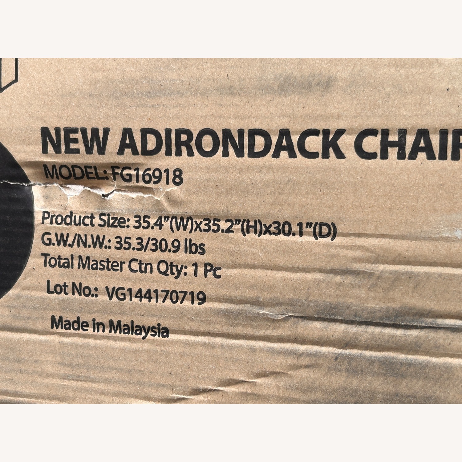 (4) Furinno Hardwood Patiio Adirondack Chairs - image-5