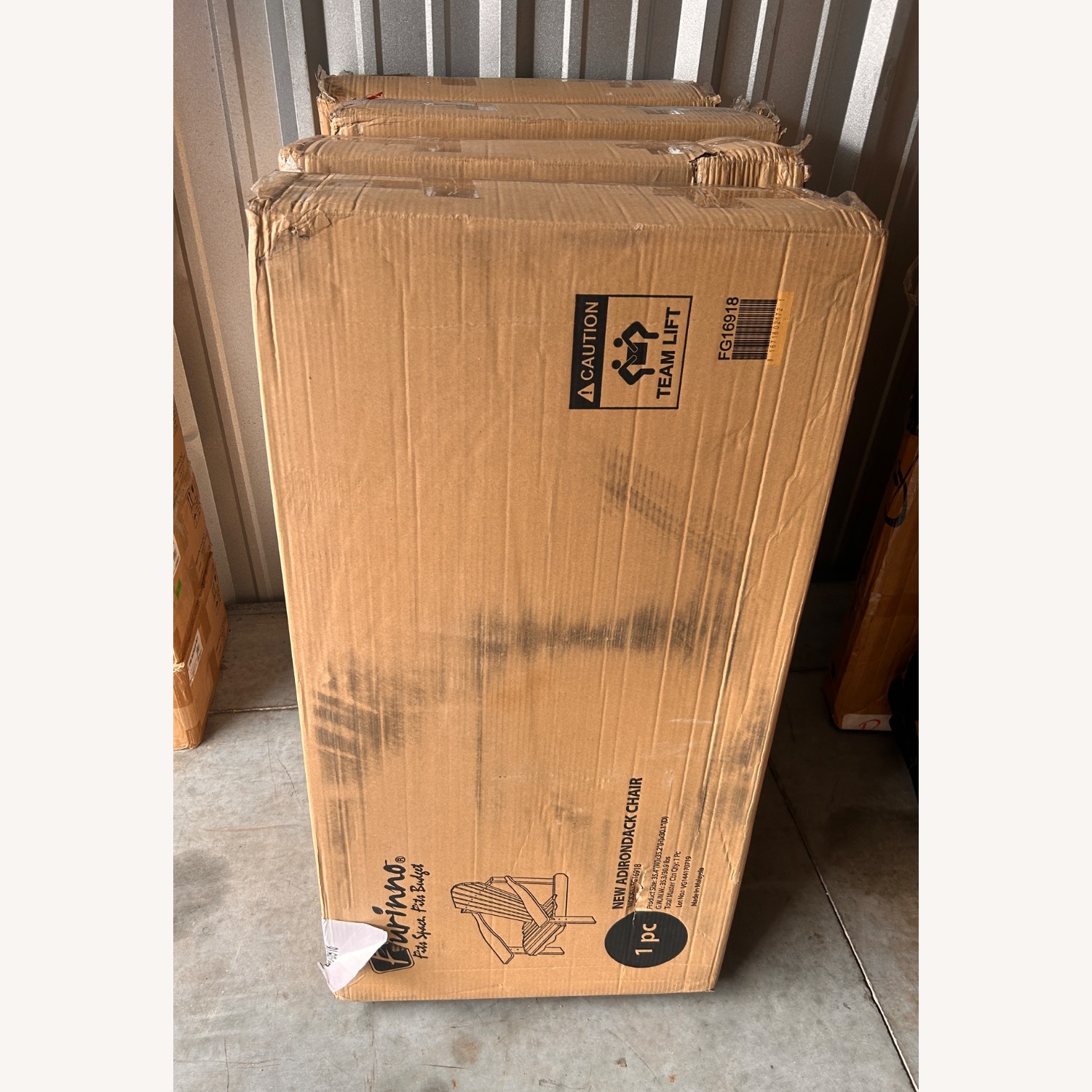 (4) Furinno Hardwood Patiio Adirondack Chairs - image-6