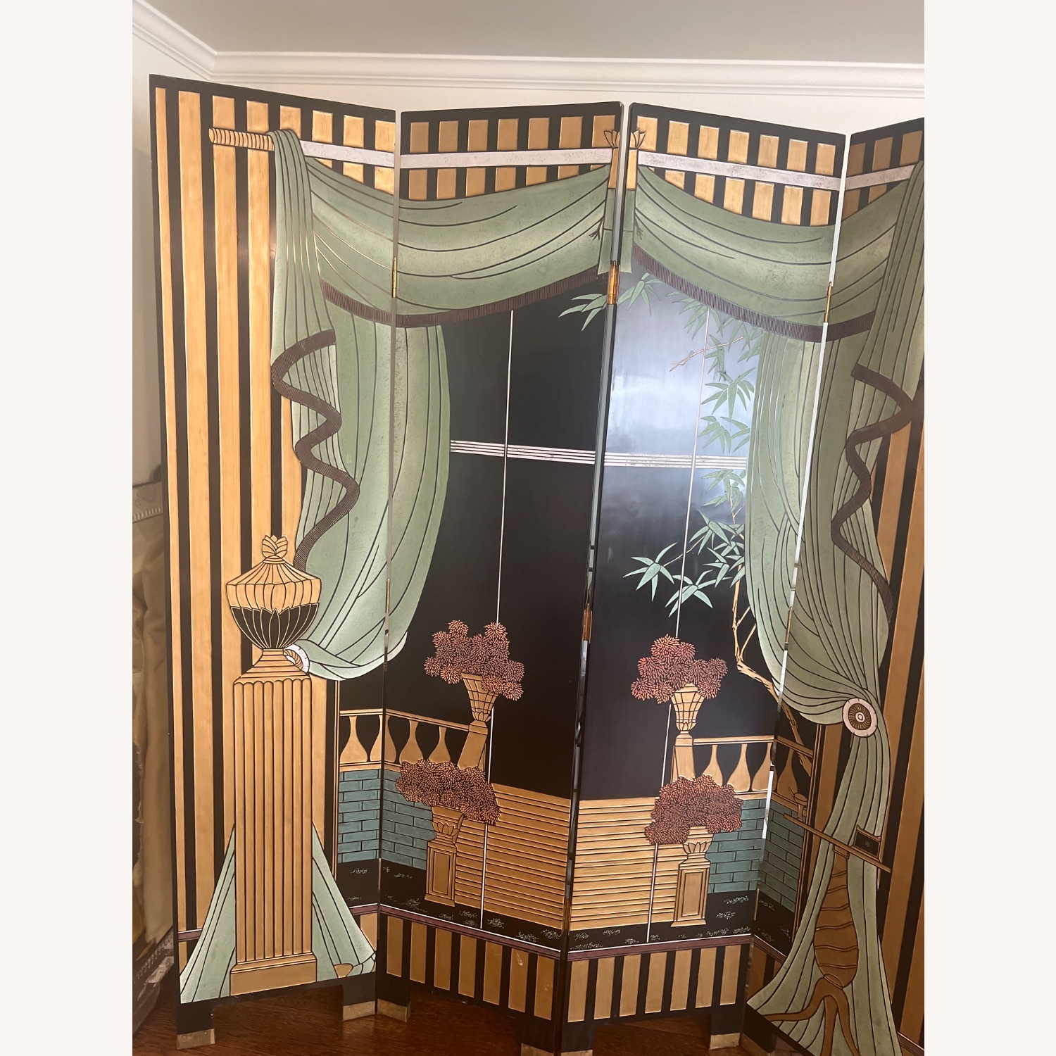 Art Deco/Mid- century Folding Screen - image-6