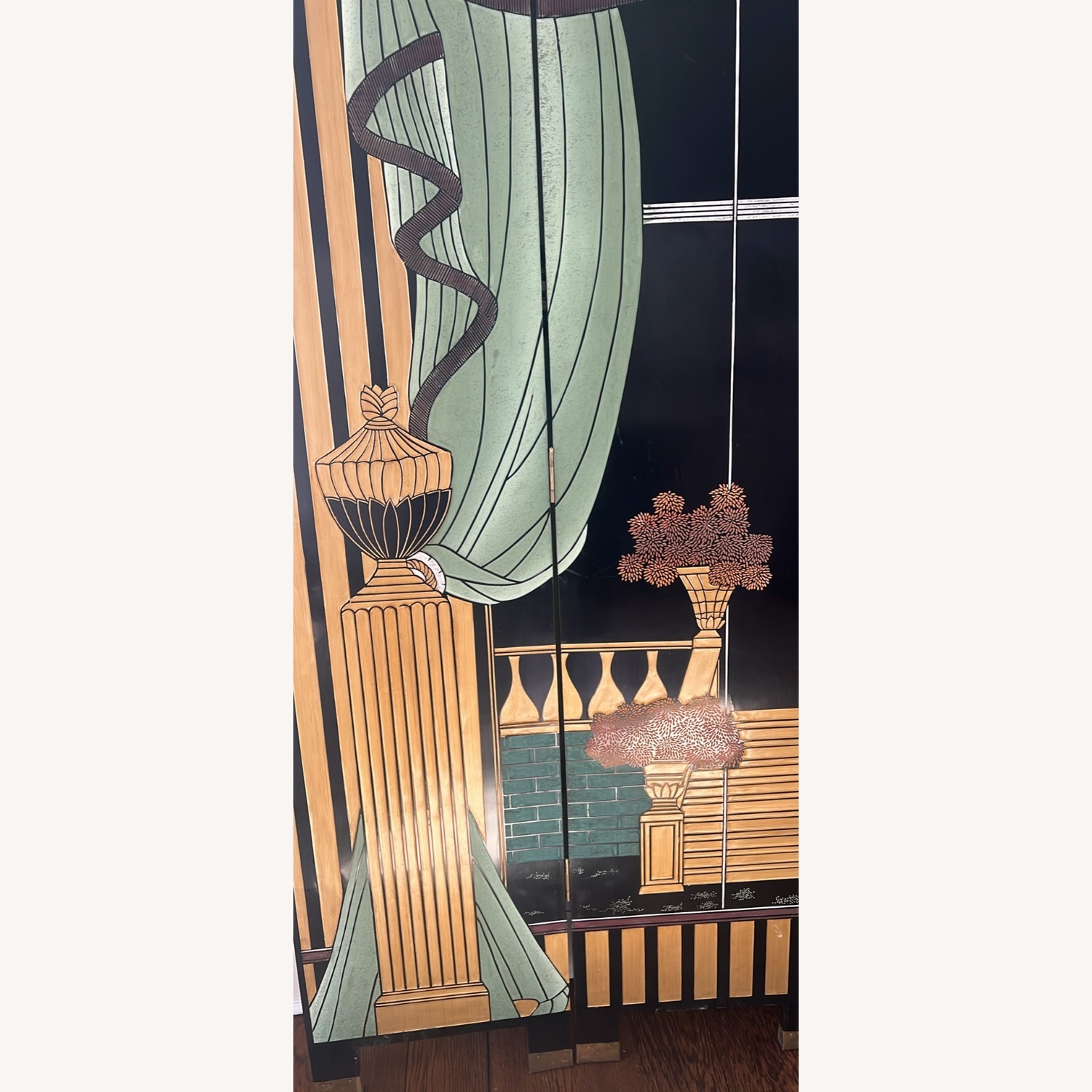 Art Deco/Mid- century Folding Screen - image-1