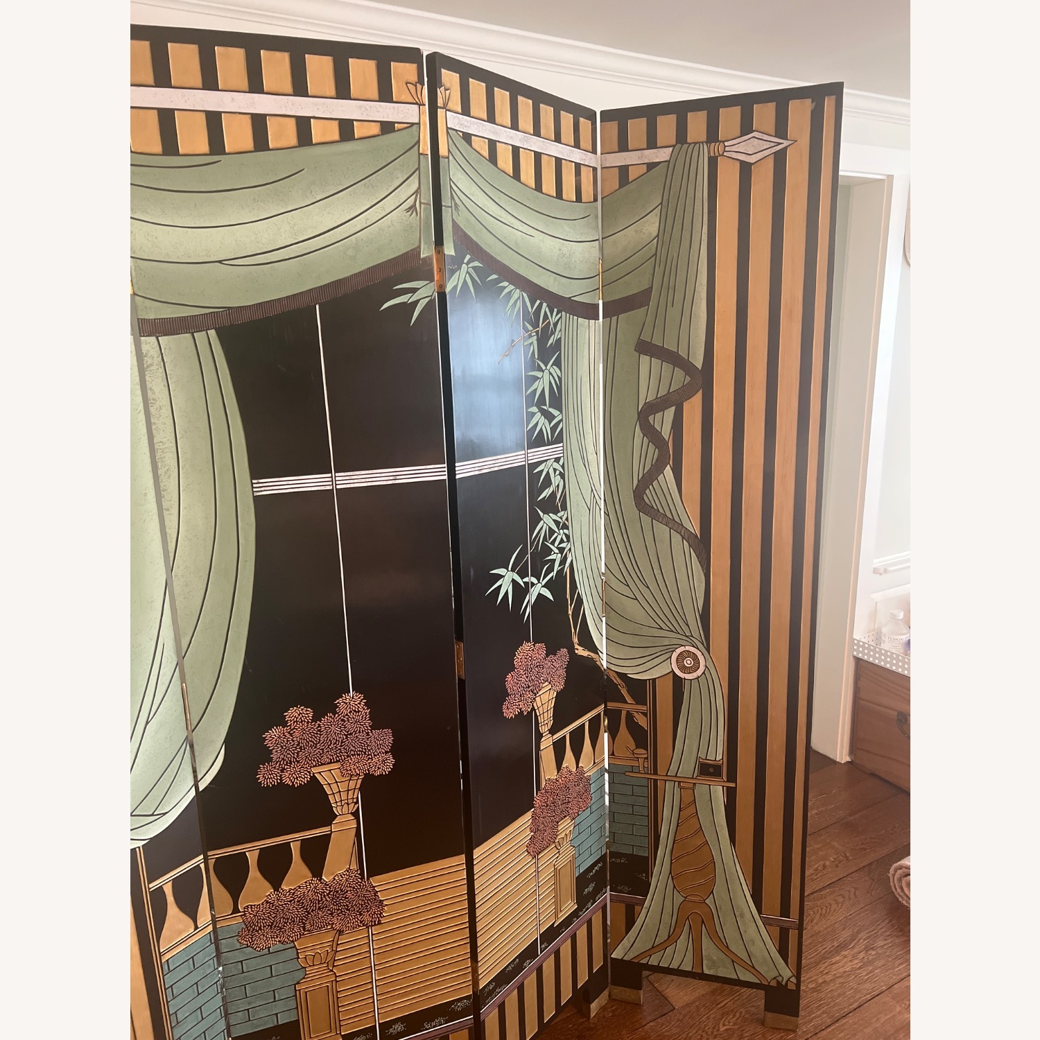 Art Deco/Mid- century Folding Screen - image-5