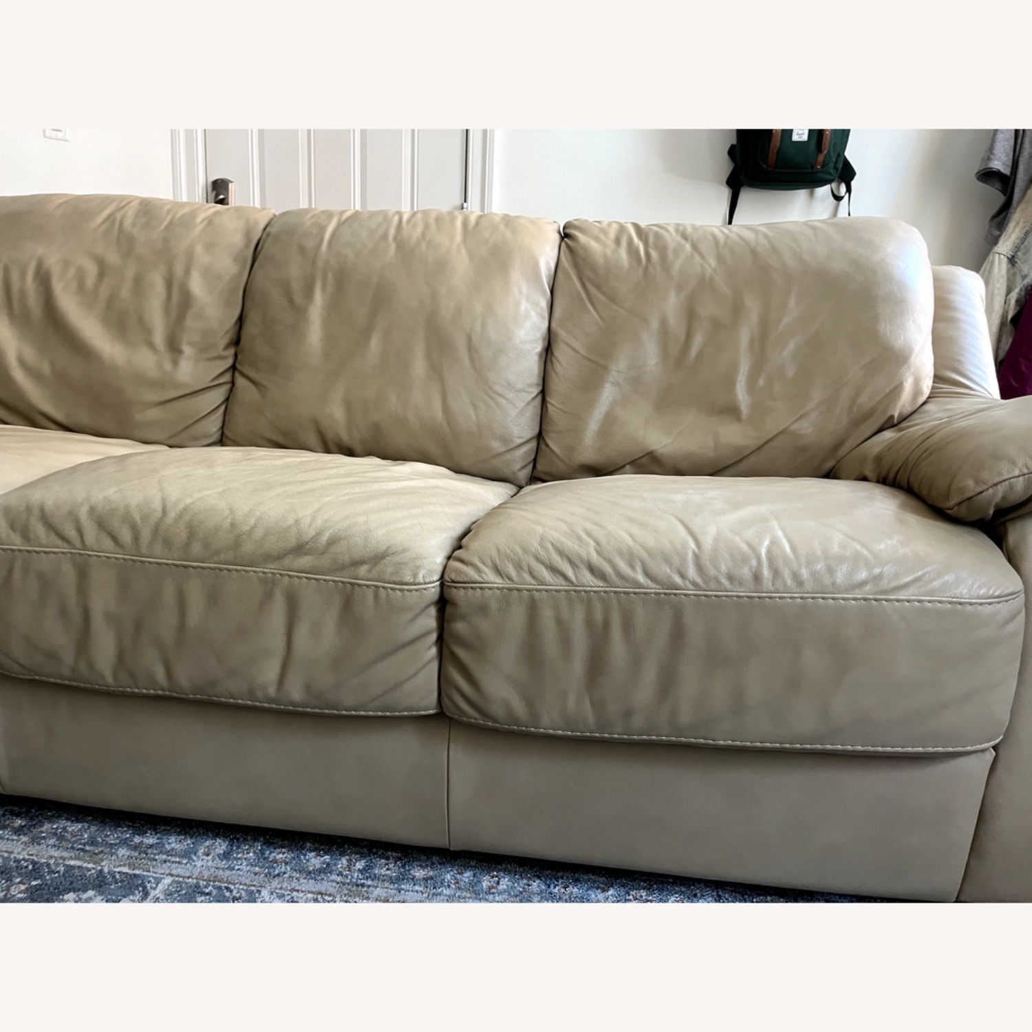 Natuzzi Ital Sofa Genuine Leather Couch - image-5