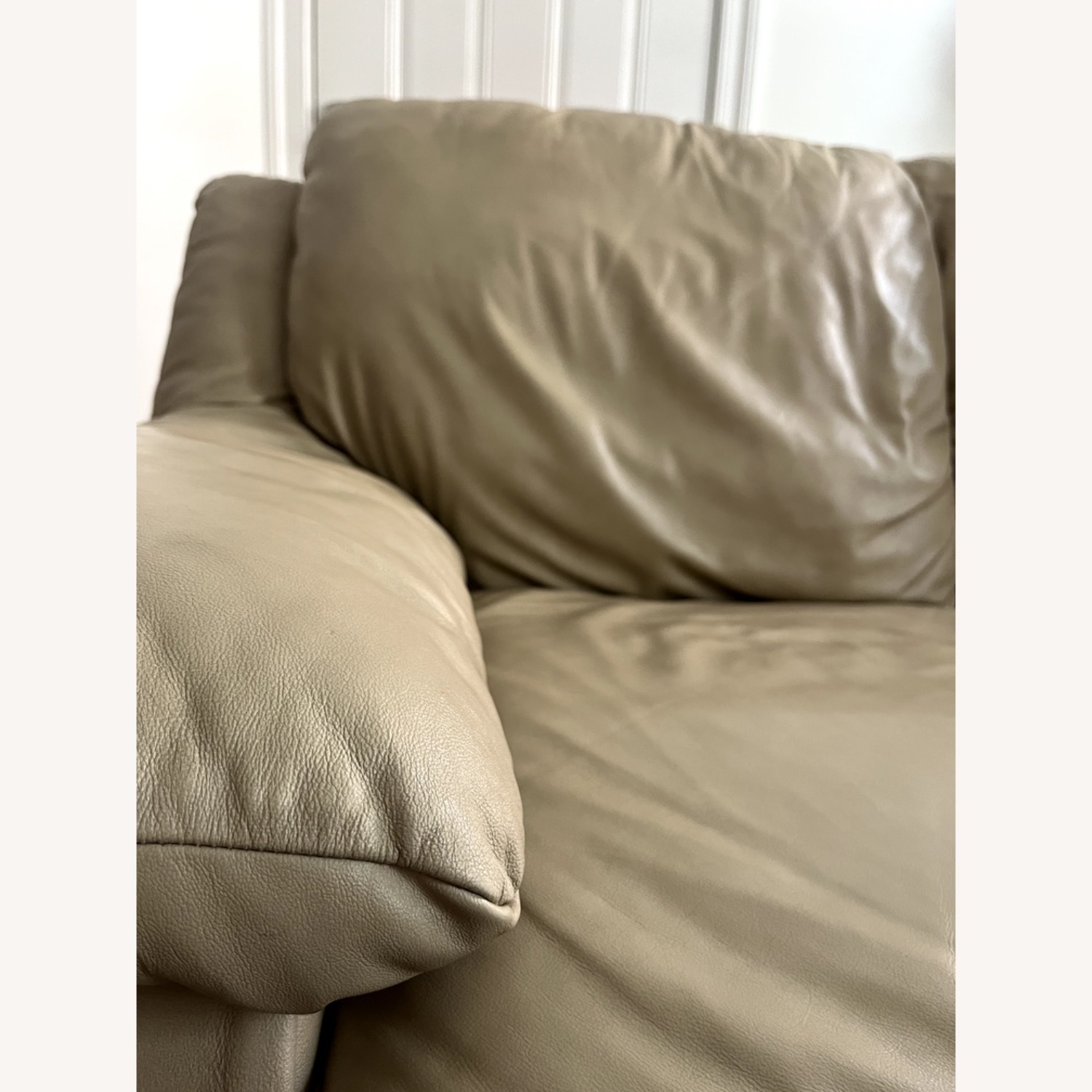 Natuzzi Ital Sofa Genuine Leather Couch - image-3