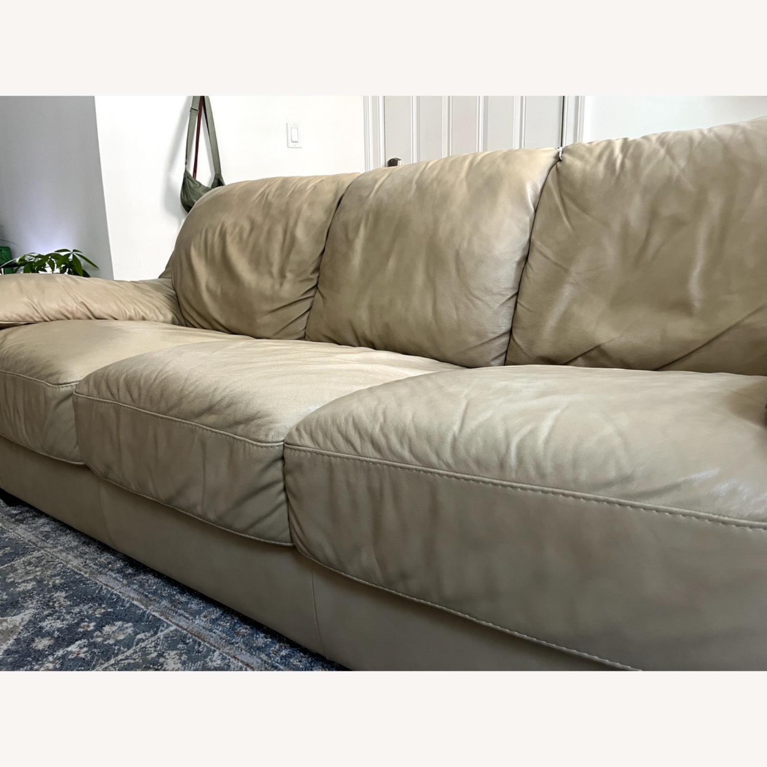 Natuzzi Ital Sofa Genuine Leather Couch - image-2