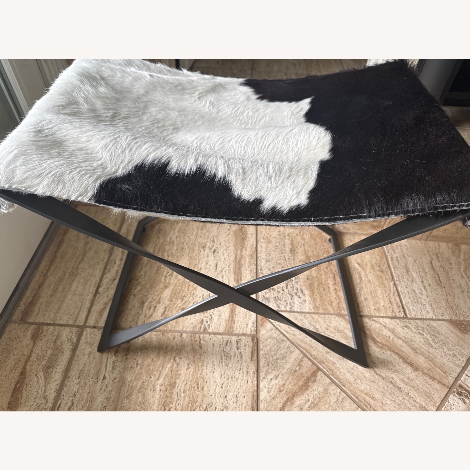 Lind Cowhide Stool - image-2