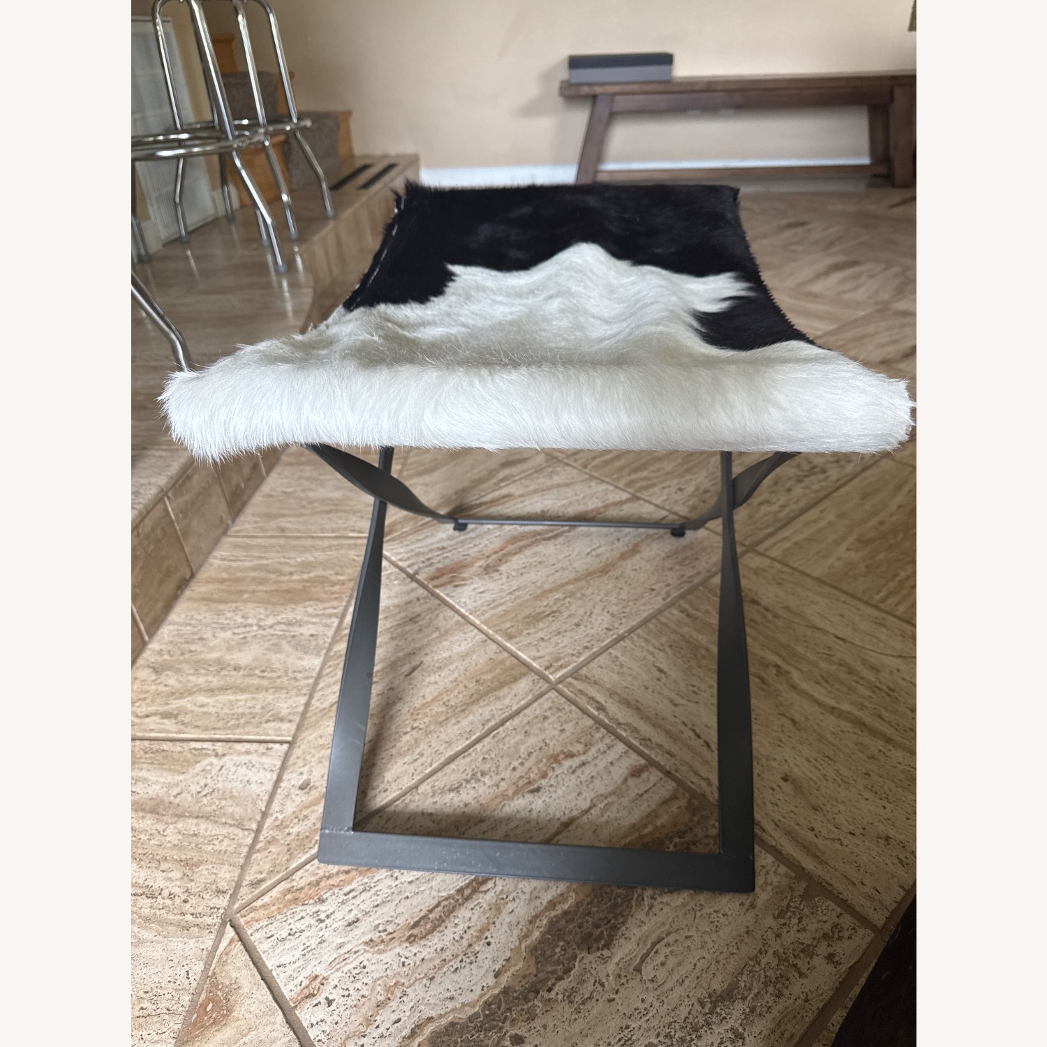 Lind Cowhide Stool - image-3