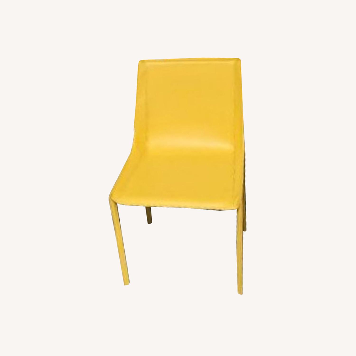 Nisida Chair in Yellow Leather Frag/Minotti - image-0