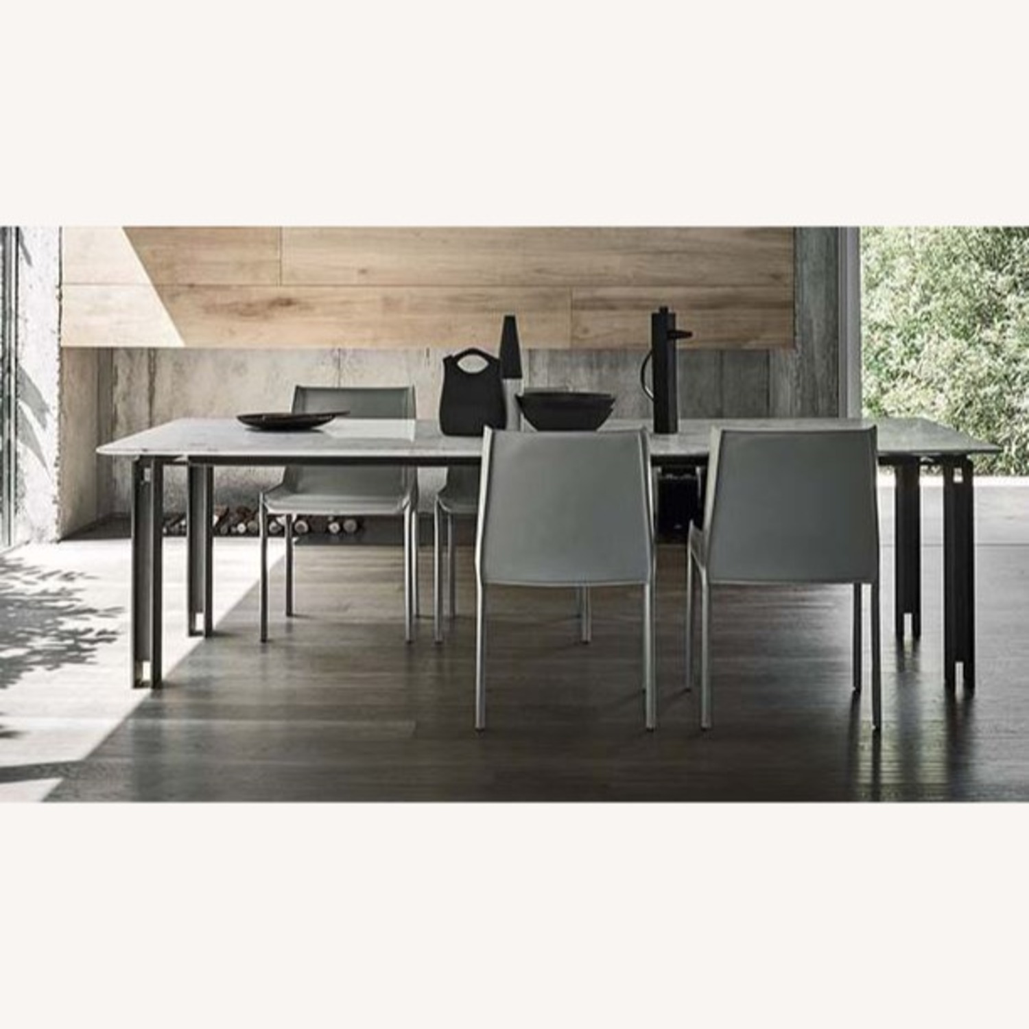 Nisida Chair in Yellow Leather Frag/Minotti - image-3