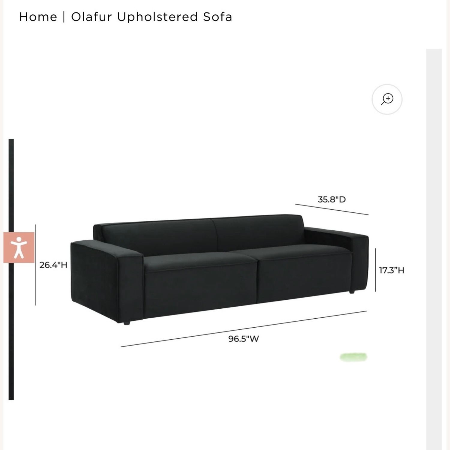 TOV Furniture Olafur Velvet Sofa - image-1