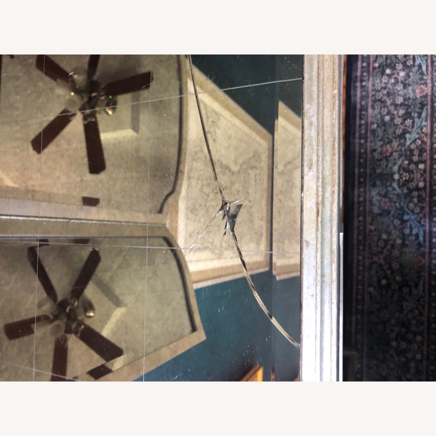 Mirrored Glass Dressing Table + Mirror - image-4