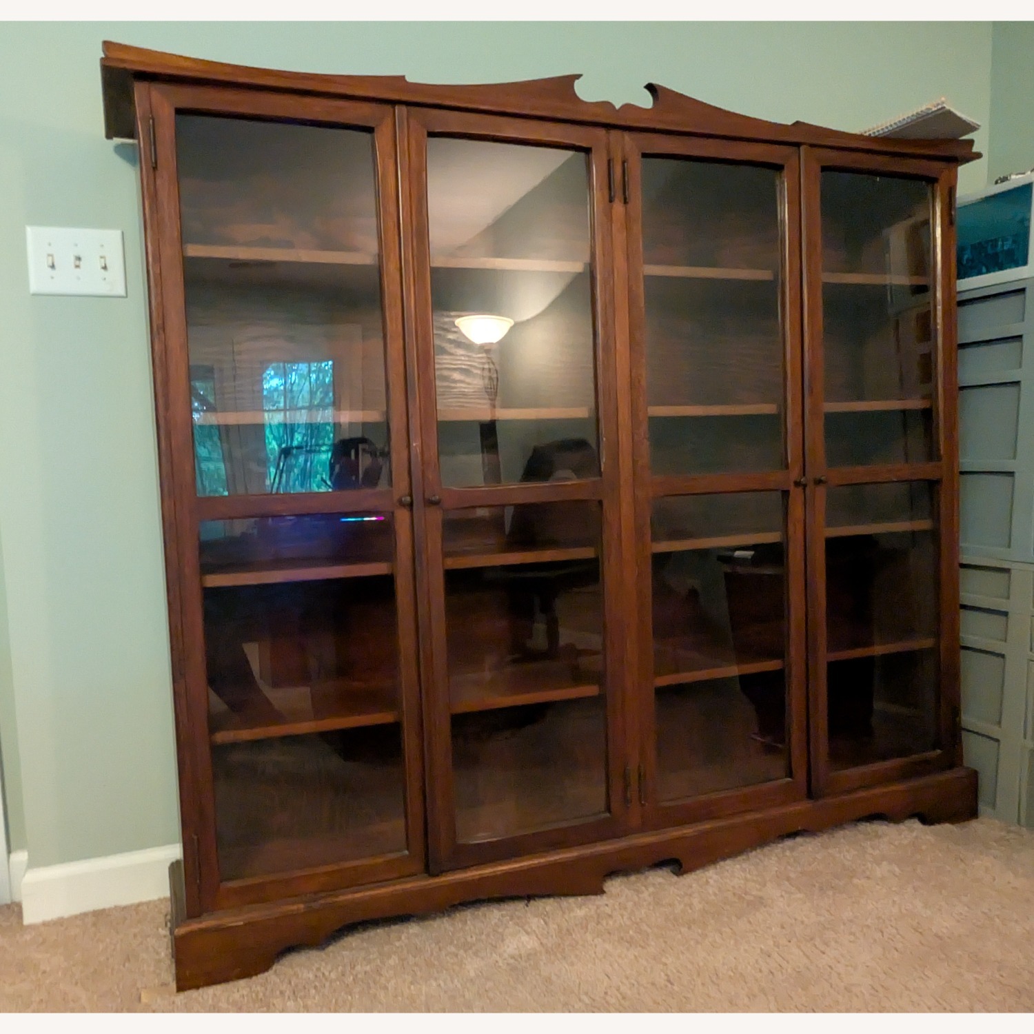 Walnut Antique Bookcase - image-1