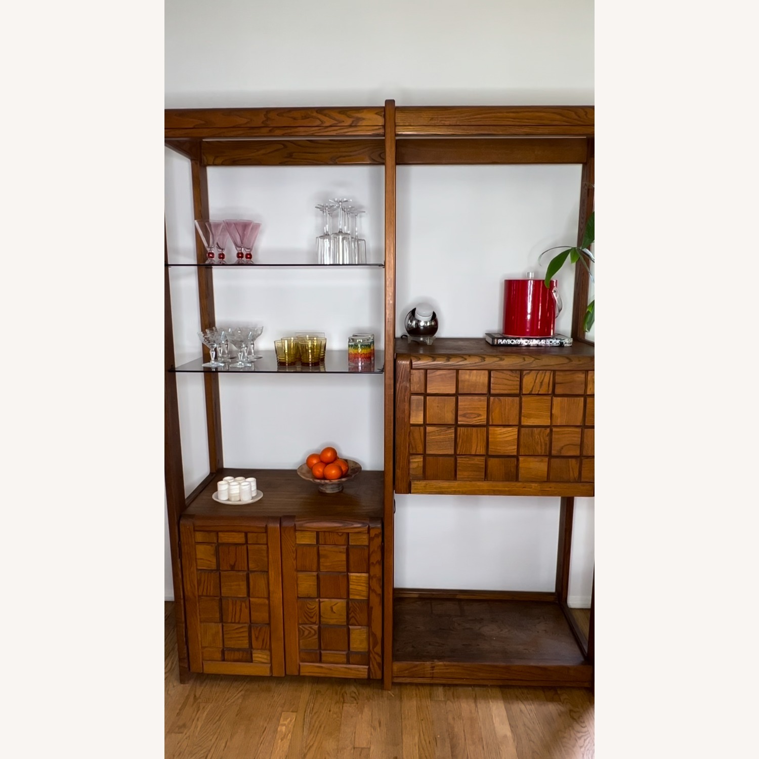 Lou Hodges MCM Brutalist Wall Unit - image-1