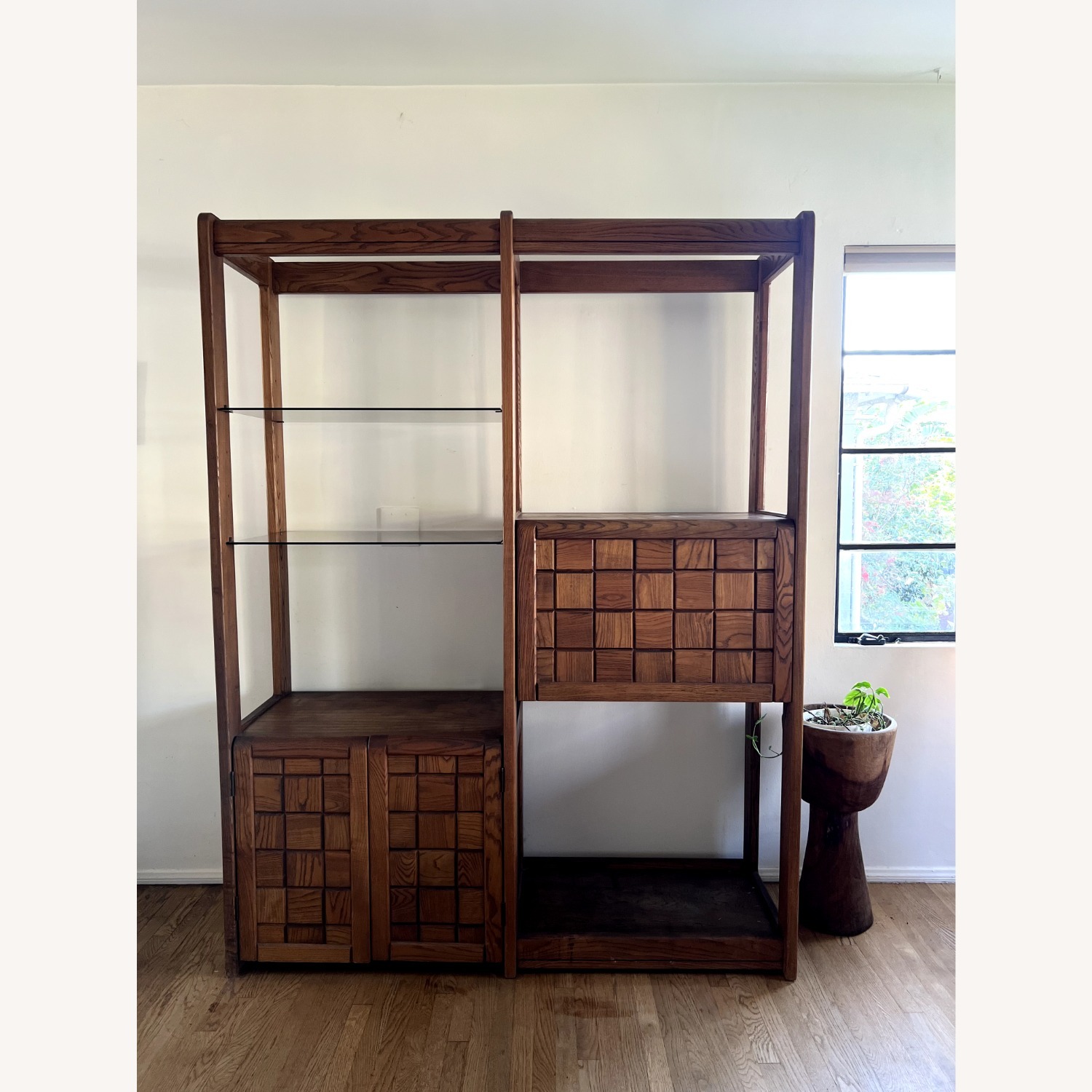 Lou Hodges MCM Brutalist Wall Unit - image-2