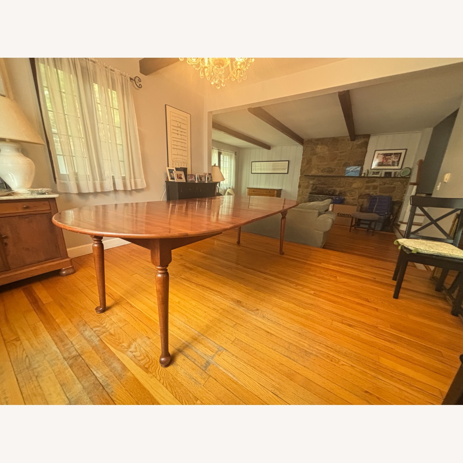 Cherry Dining Table Three Leaves - image-2